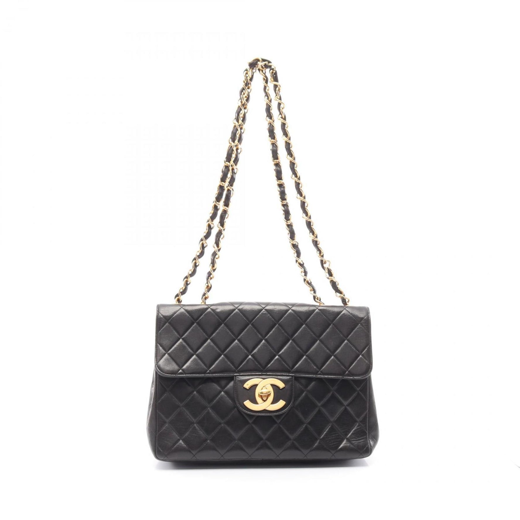 CHANEL Deca Matelasse 30 Single Flap Shoulder Bag Lambskin (Sheepskin)