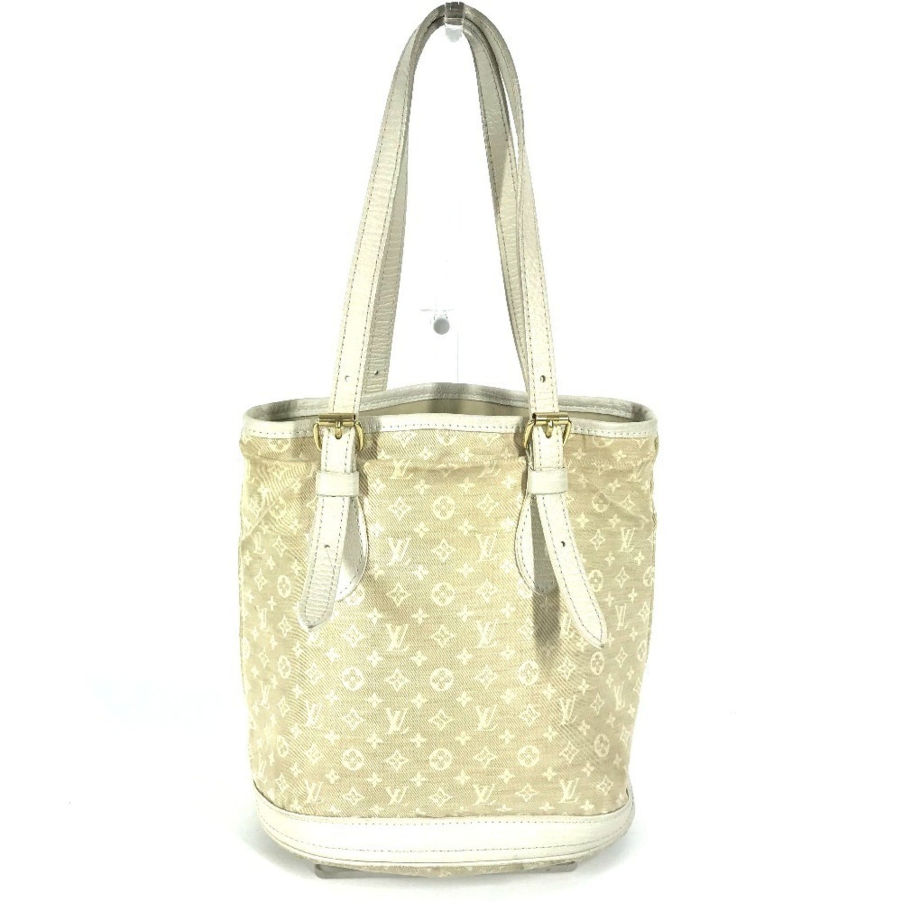 Louis Vuitton Monogram Minilan Bucket PM Shoulder Bag Bucket-shaped Canvas Dune Beige