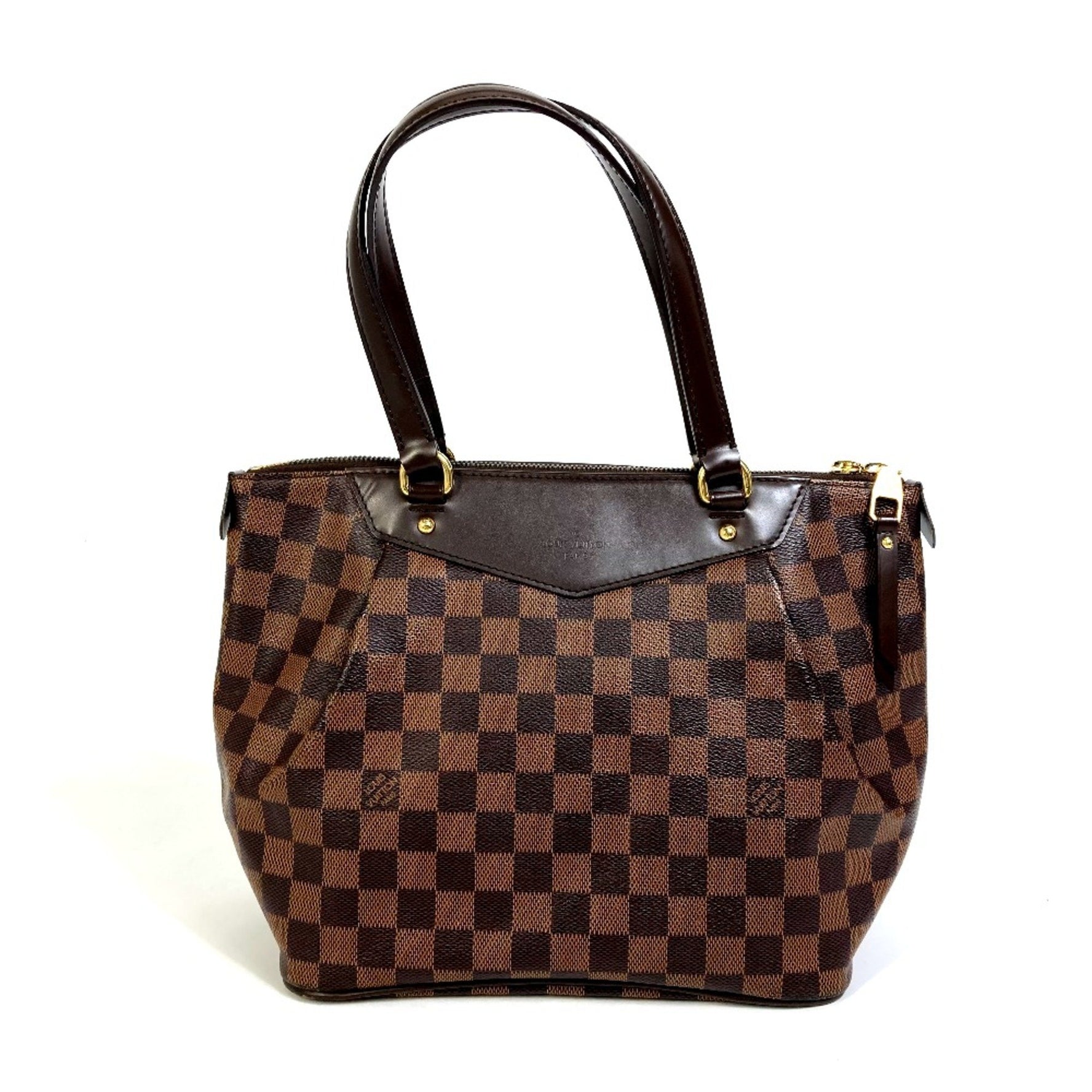 Louis Vuitton Damier Bag Tote Bag Ebene GoldHardware