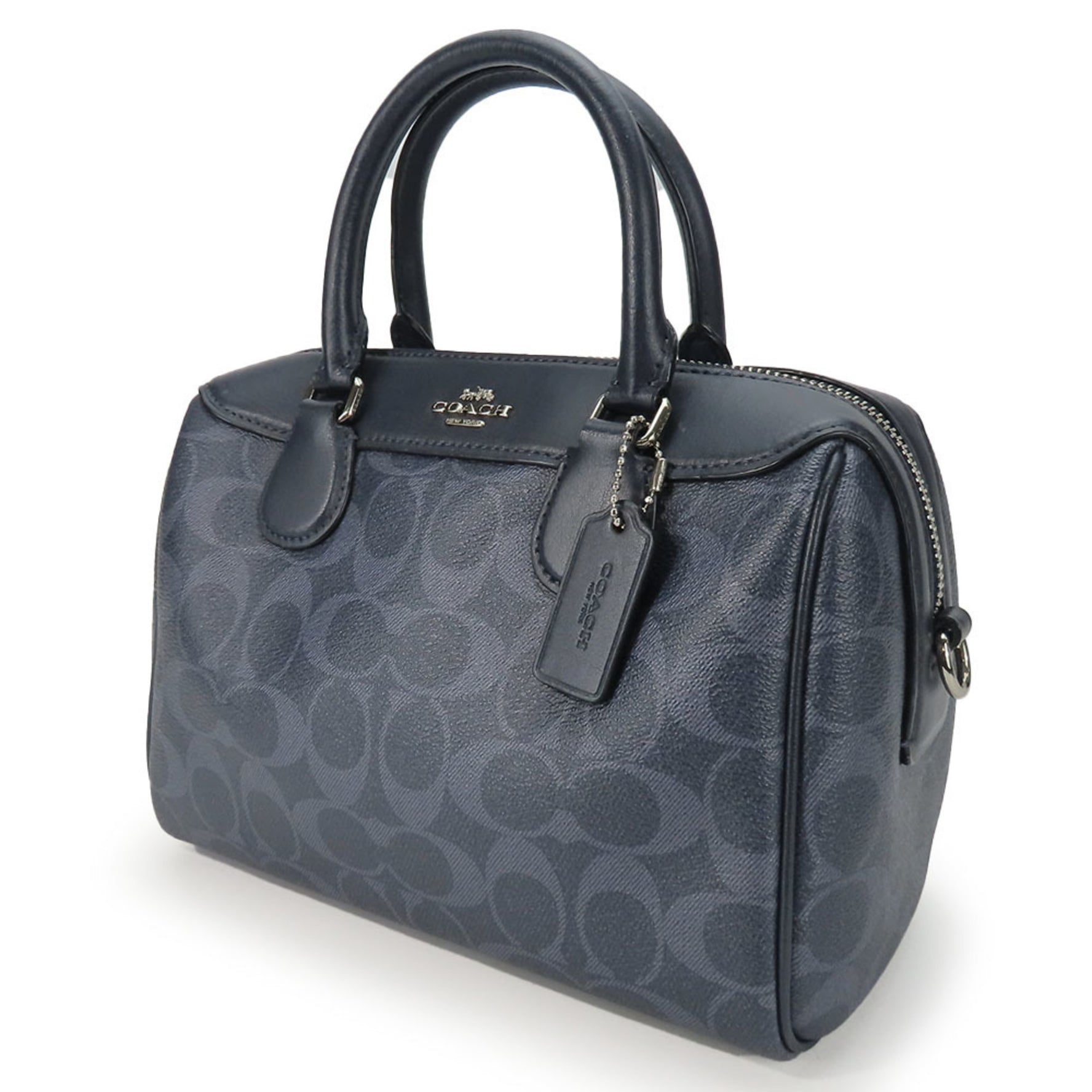 Coach handbag Signature leather Boston shoulder bag