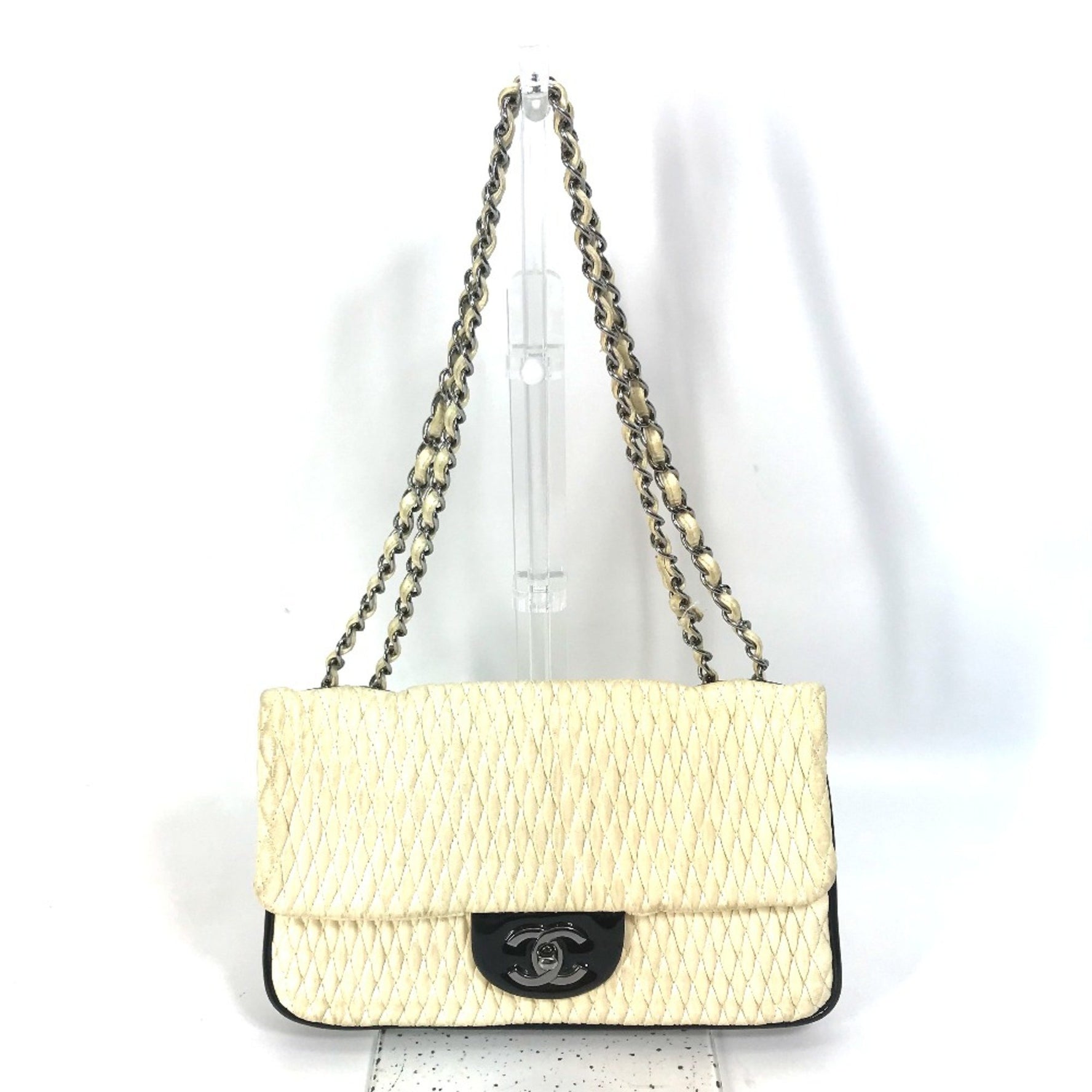 Chanel CC Chain bag Crossbody Double Chain Shoulder Bag SilverHardware