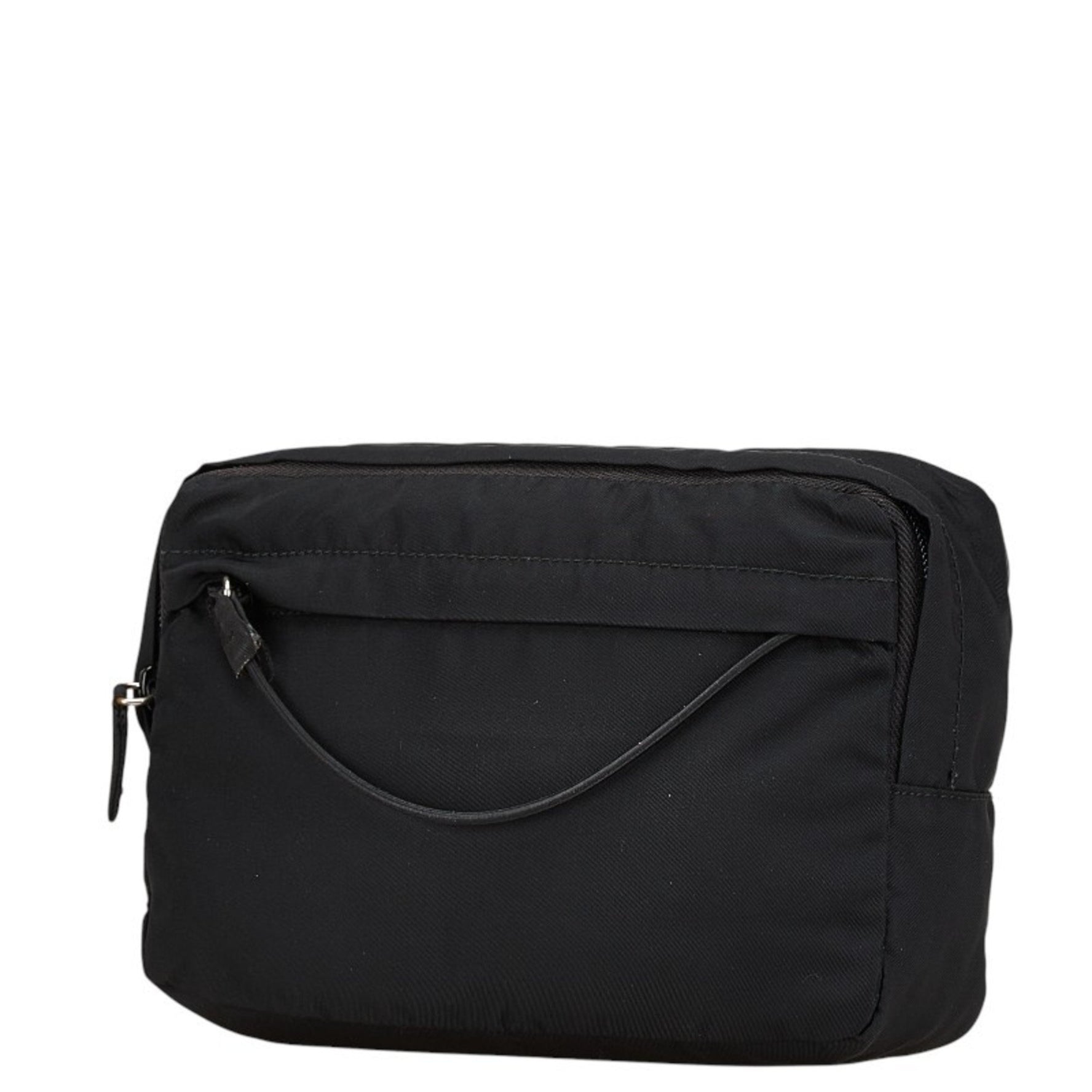 Prada Triangle Logo Plate Pouch Nylon