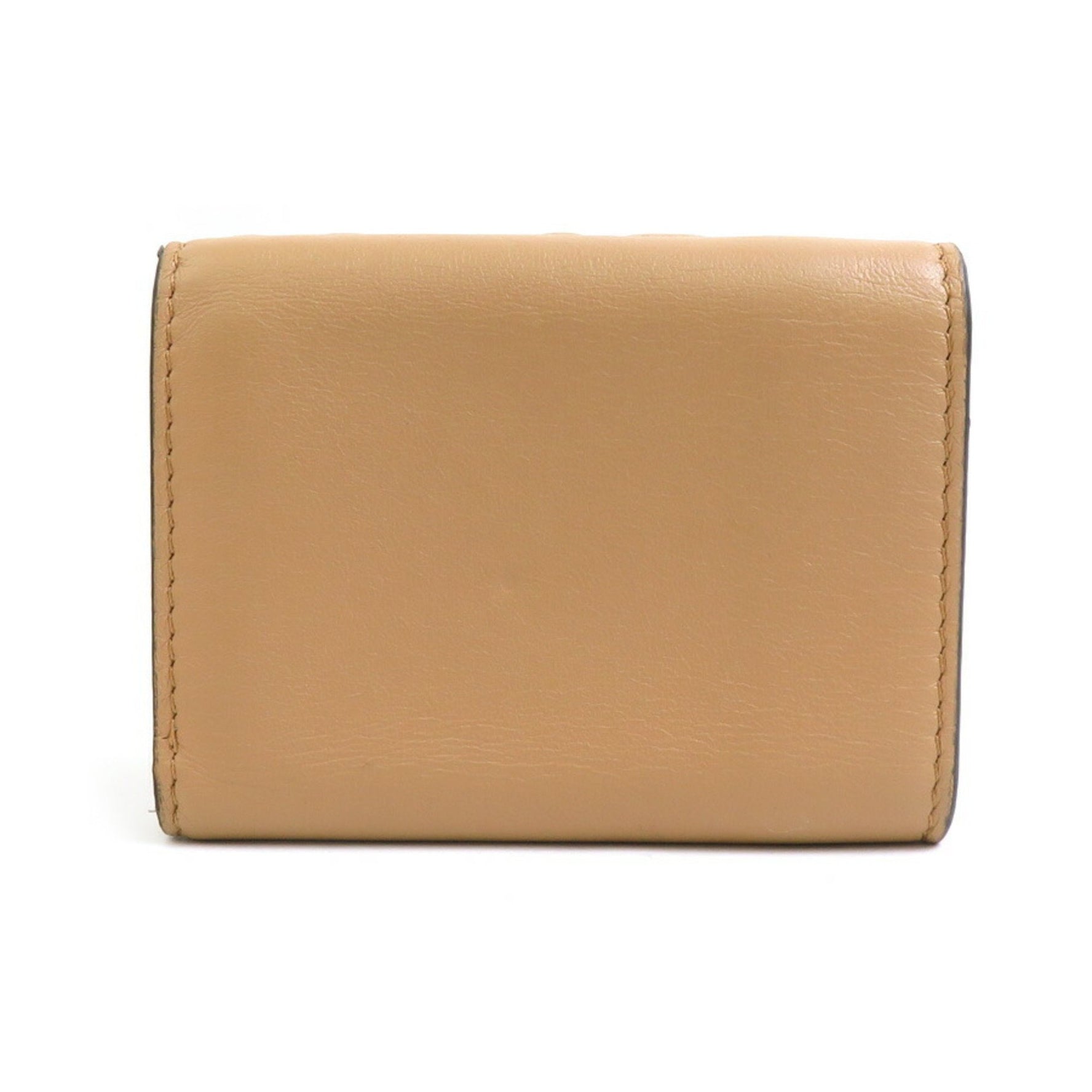 FENDI Tri-fold Wallet Baguette Micro Leather Men's
