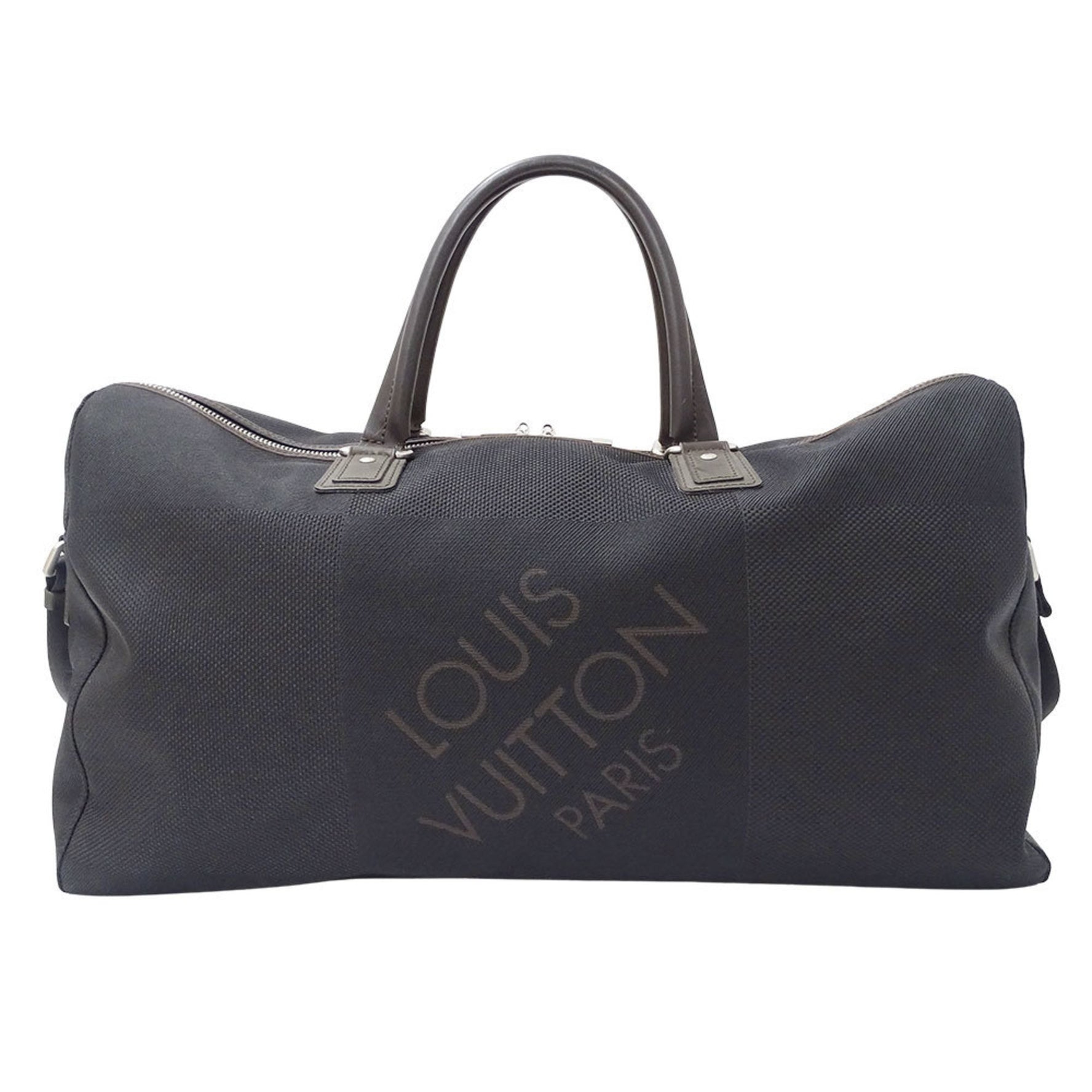 Louis Vuitton Boston Bag, Damier Geant Canvas, Albatross Pattern, Black and Brown, Large Capacity, Travel Perfect for Business Trips