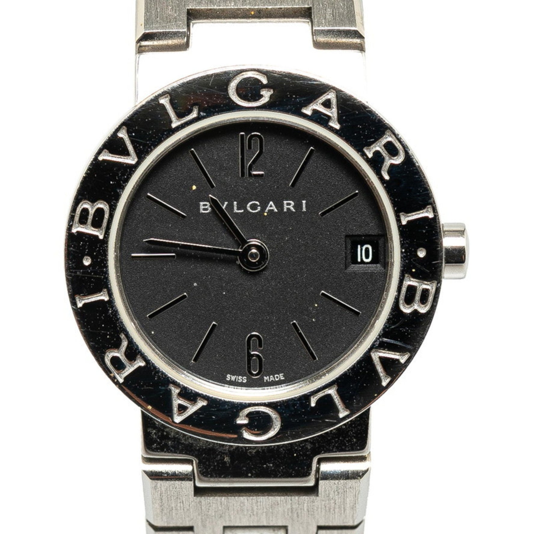 BVLGARI Watch Quartz Black Dial Stainless Steel