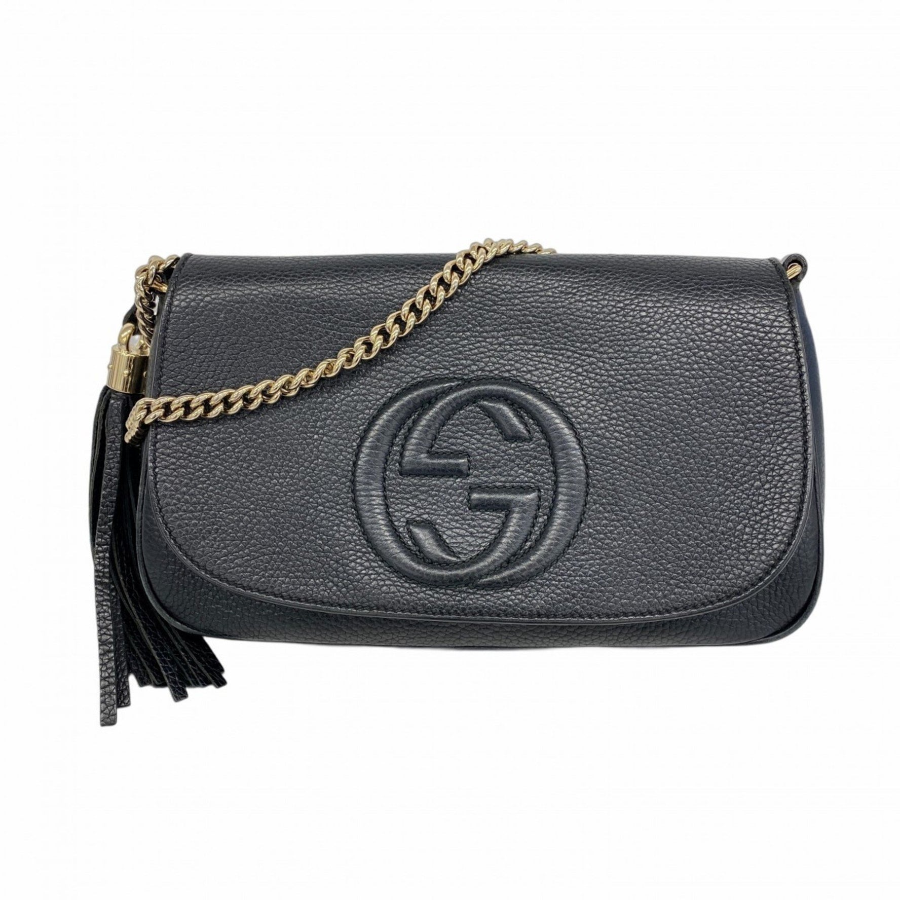 Gucci Soho Shoulder Bag Leather Champagne