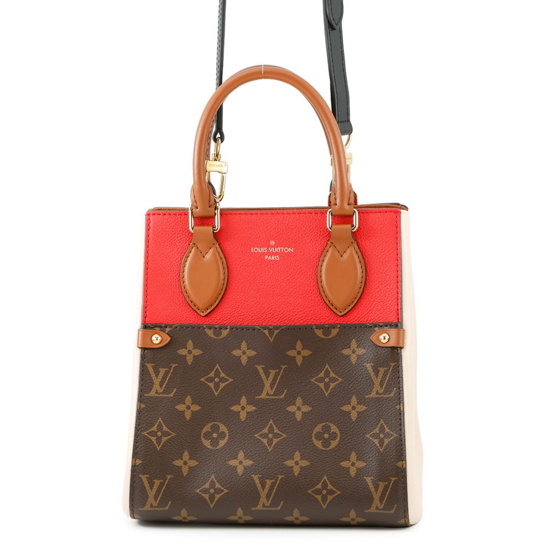 Louis Vuitton Monogram Calfskin Fold Tote PM Handbag LOUIS VUITTON