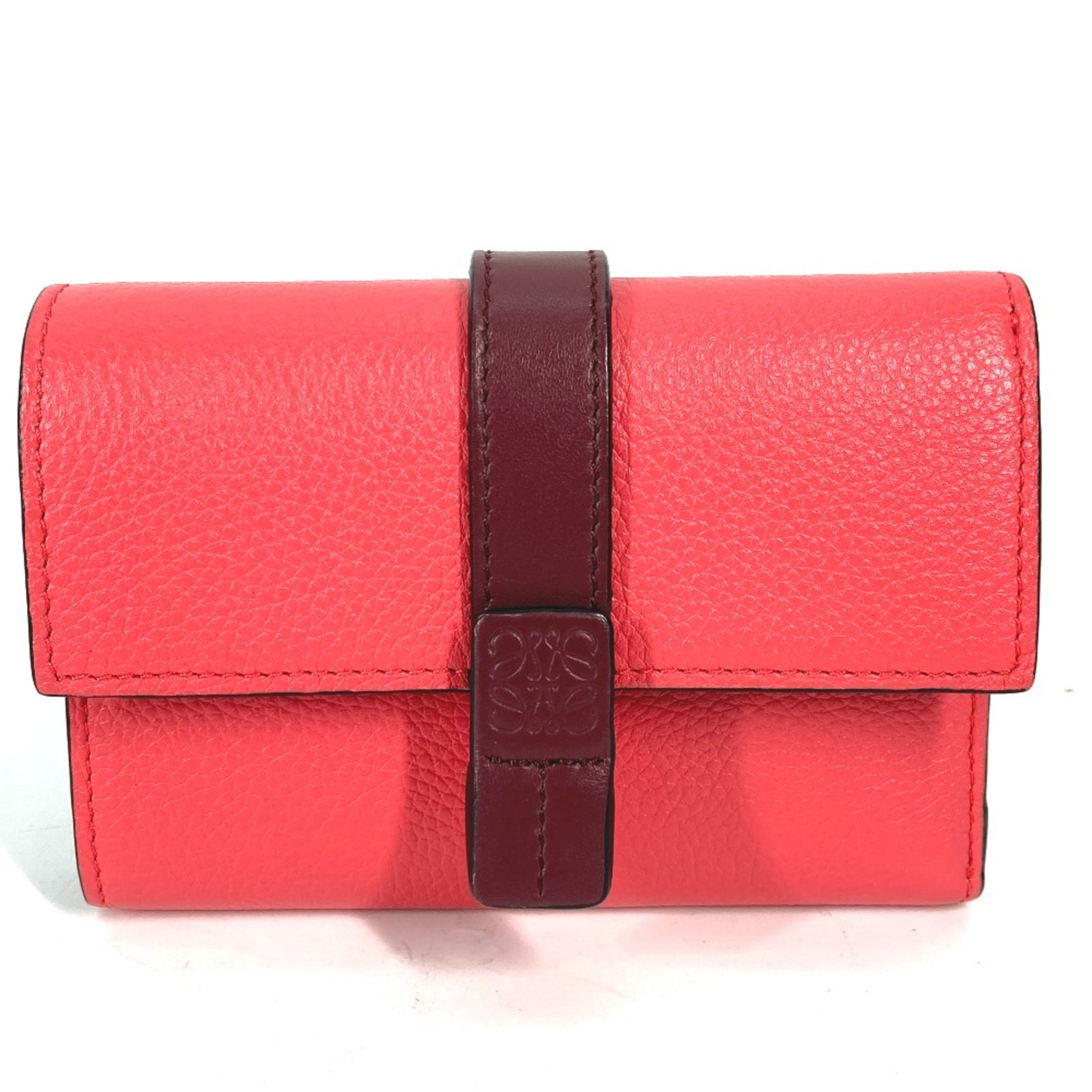 Loewe Bicolor Compact wallet Trifold wallet Brown