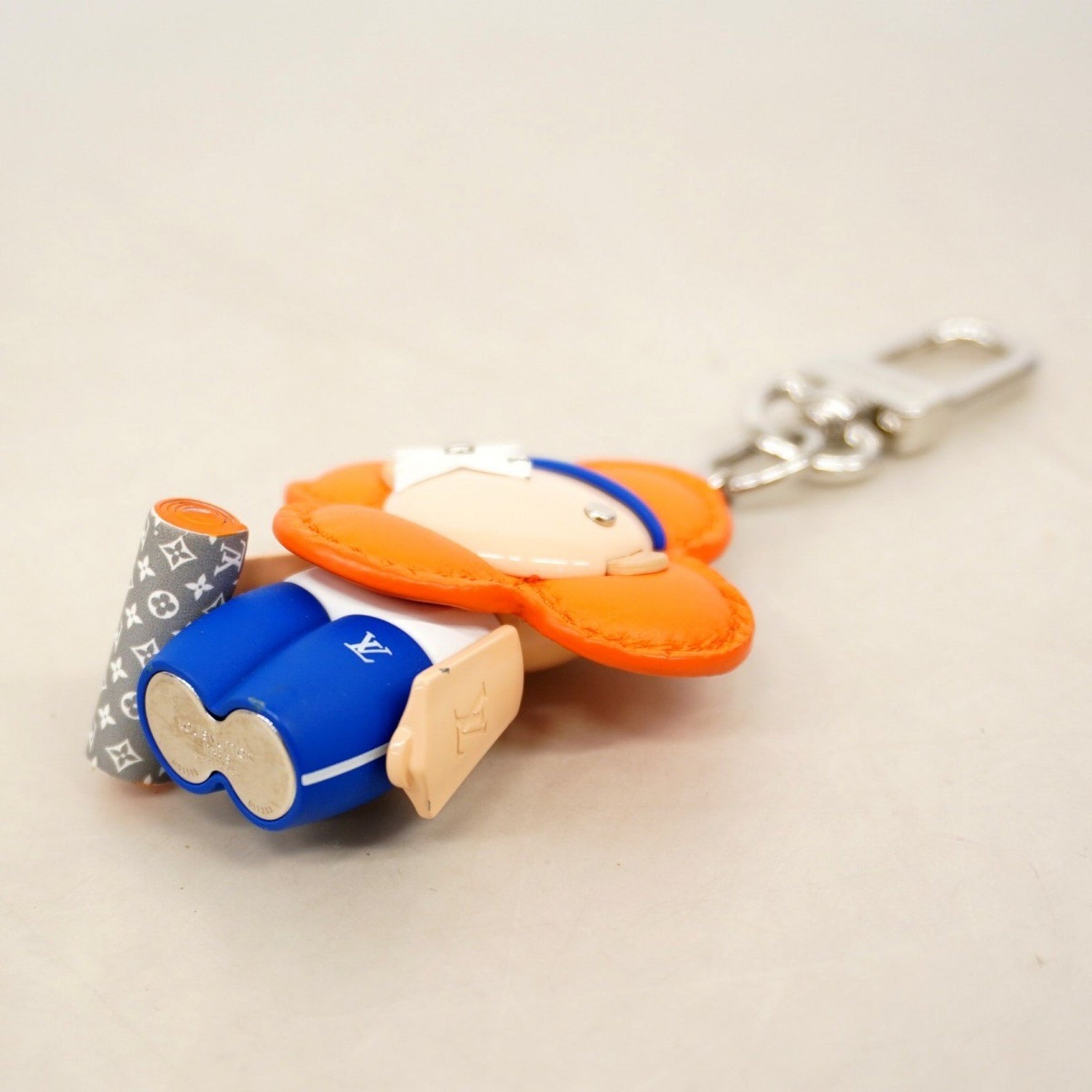 Louis Vuitton Vivienne Gym Keychain Orange Blue Beige
