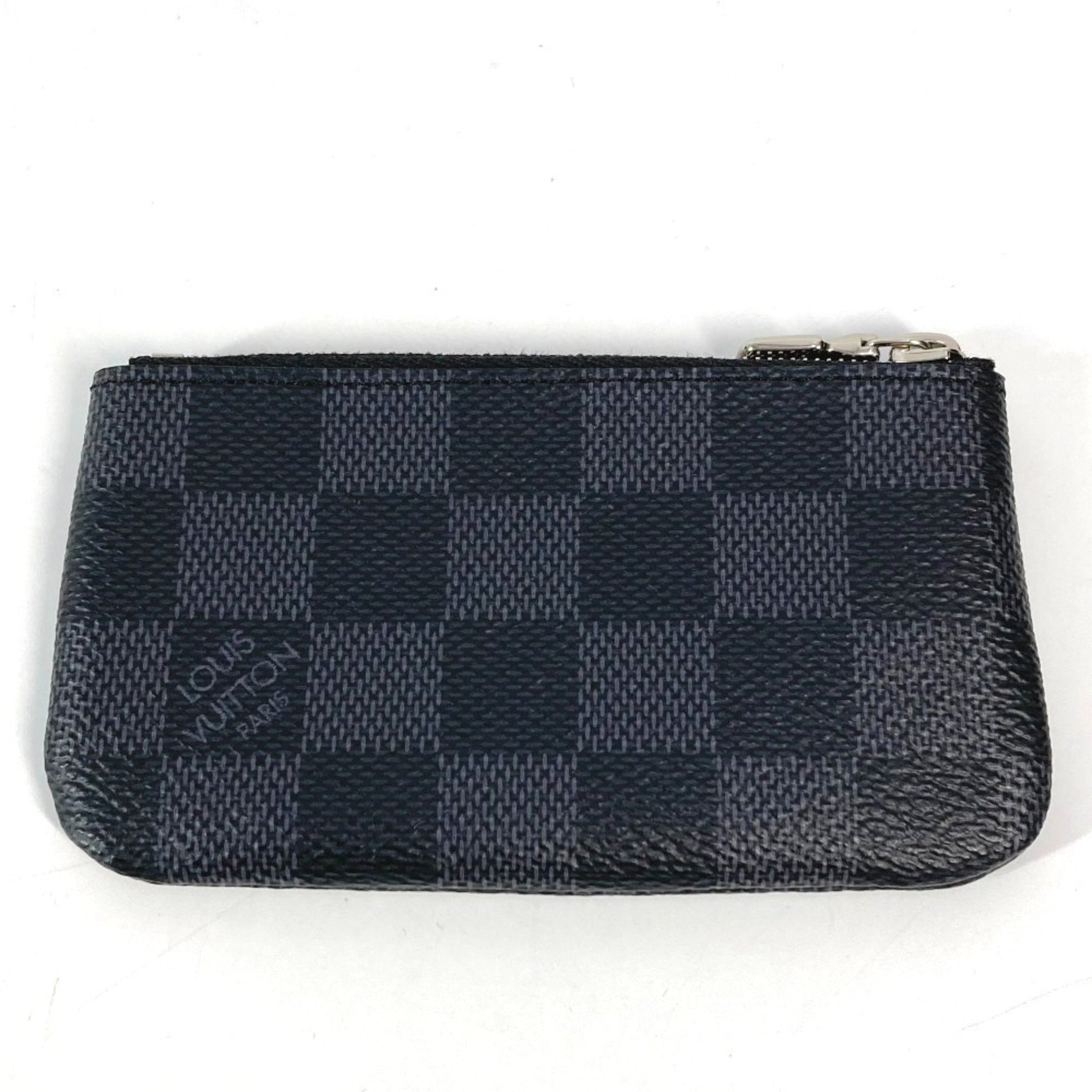 Louis Vuitton Damier Graphite Card Key Case Pochette Cle Coin Purse Wallet with Ring Wallet/Coin Canvas Men's