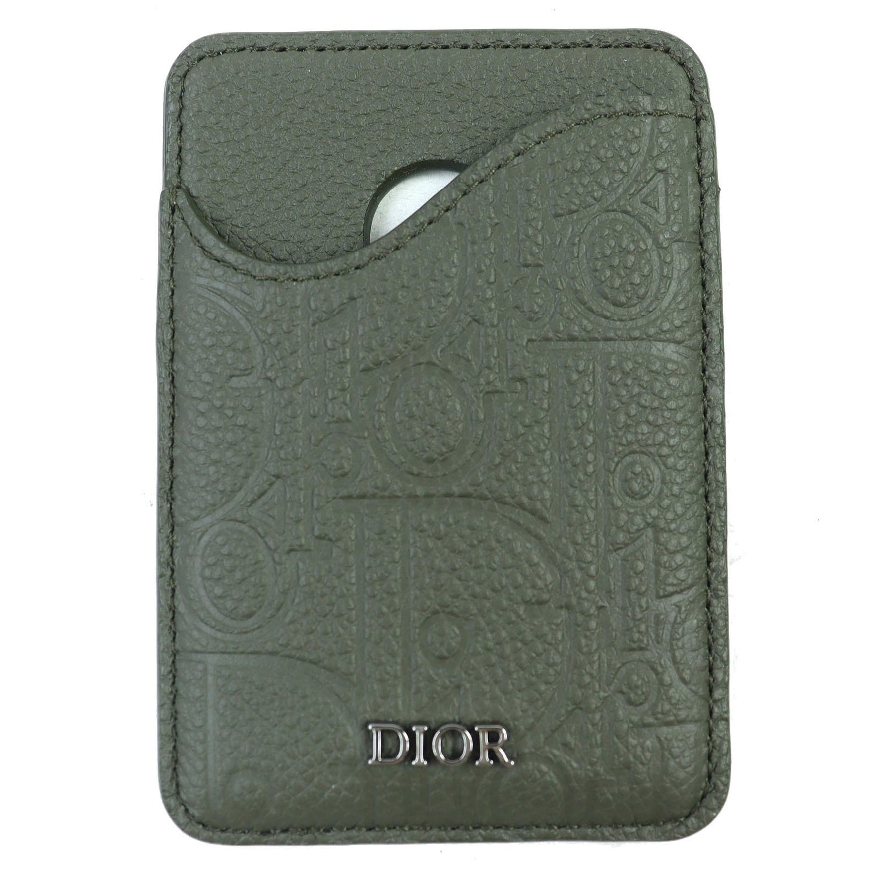 Christian Dior DIOR SADDLE Logo Magnet Gravity Leather Card Holder/Card Case, with Dust Bag, Made in Italy