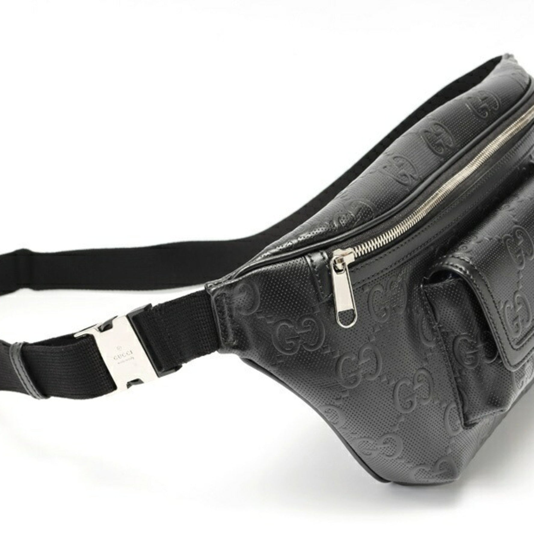 Gucci GG Embossed Belt Bag Body Leather