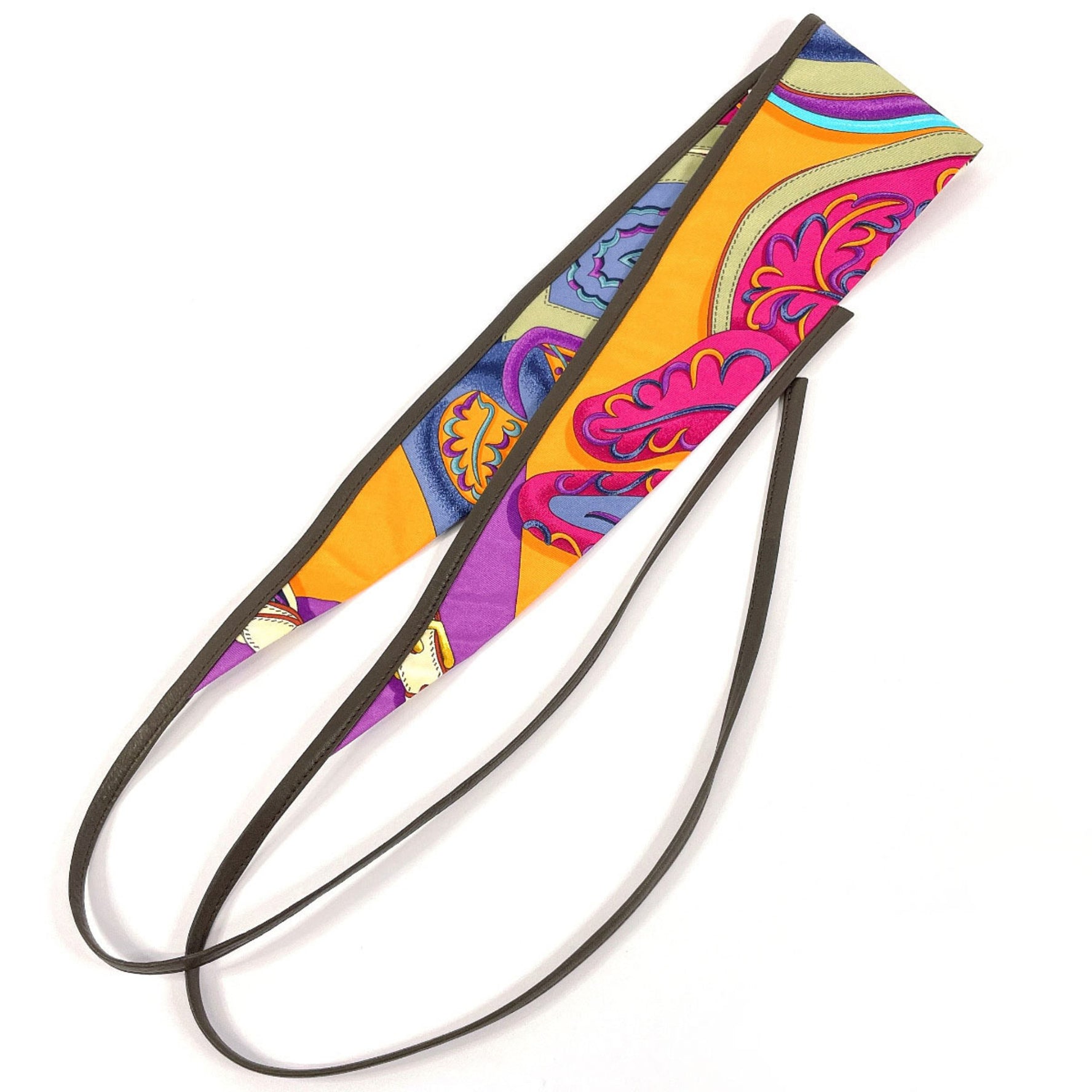 HERMES Hairband ANDEAU H ET F SOIE AGNEAU Silk Multicolor