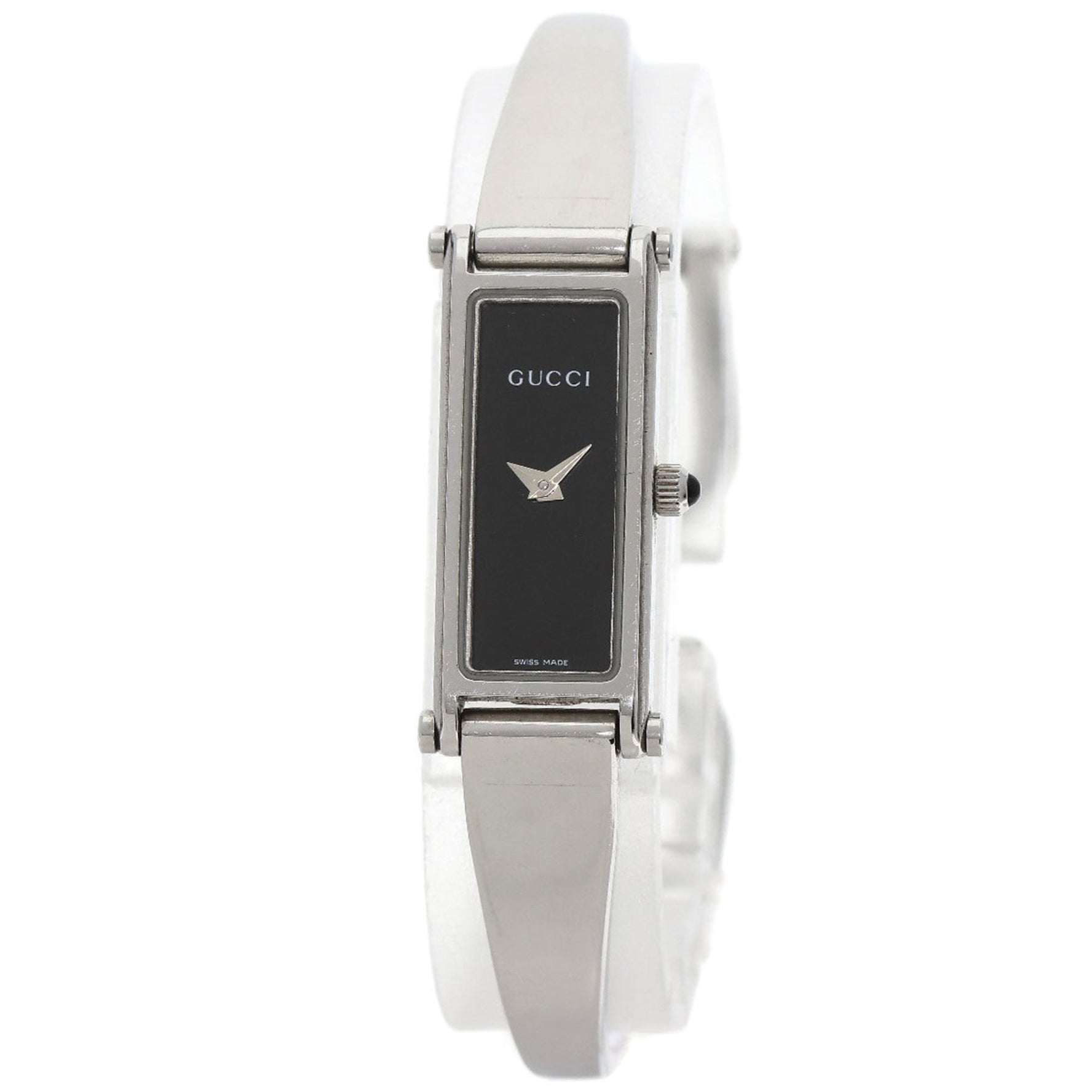 Gucci Square Face Watch Stainless Steel SS Ladies