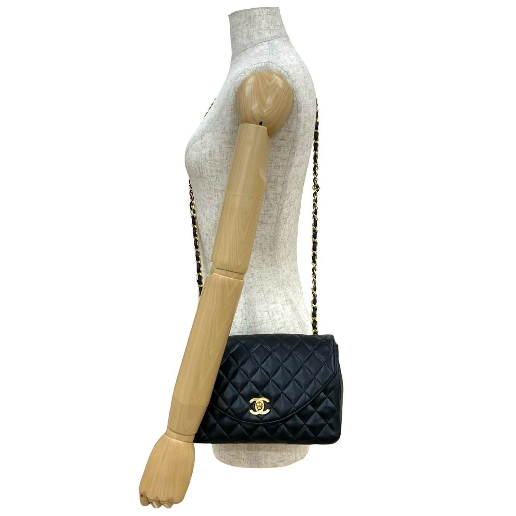 CHANEL Coco Mark Lambskin Leather Shoulder Bag with Chain