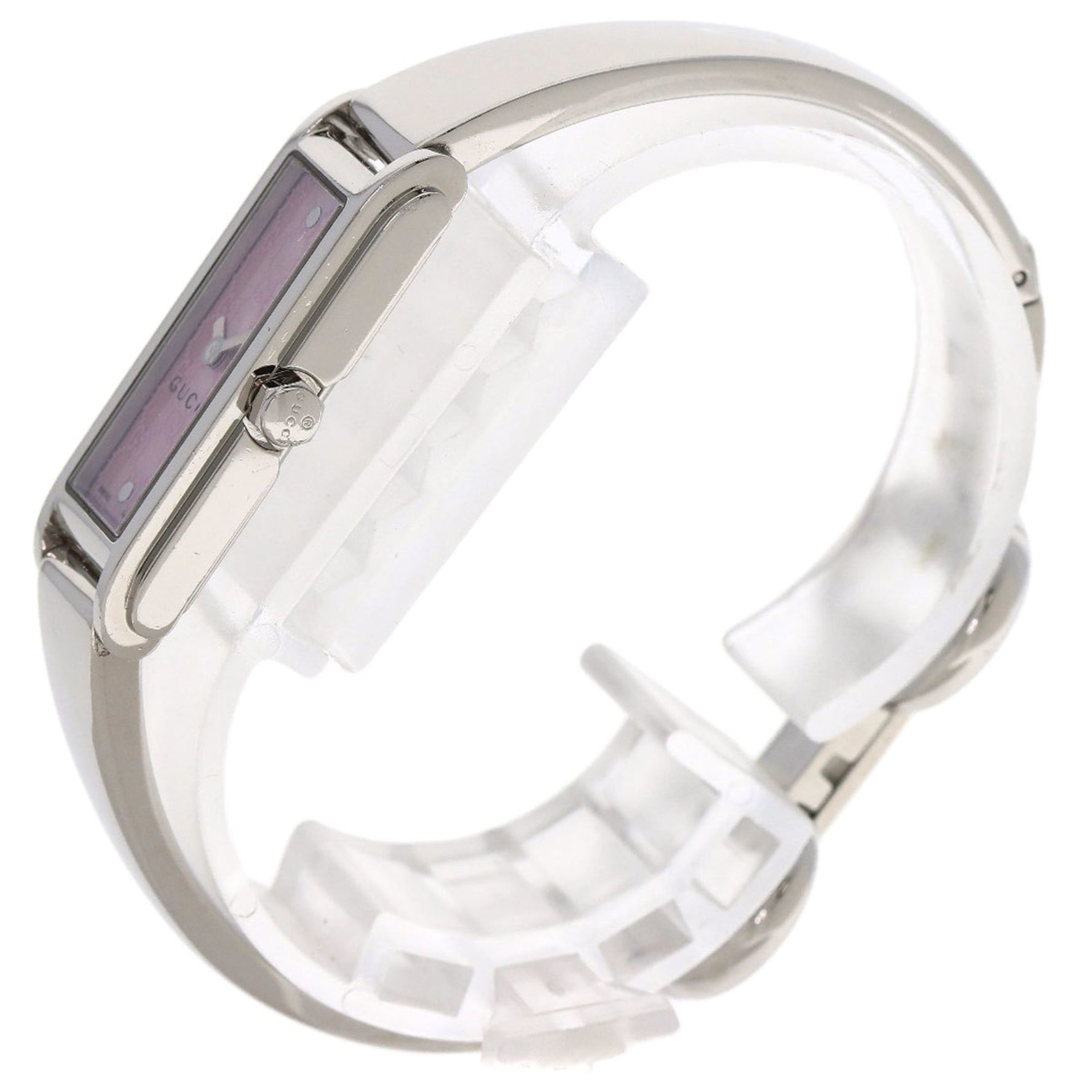 Gucci 109 GG Square Face Watch Stainless Steel SS Ladies