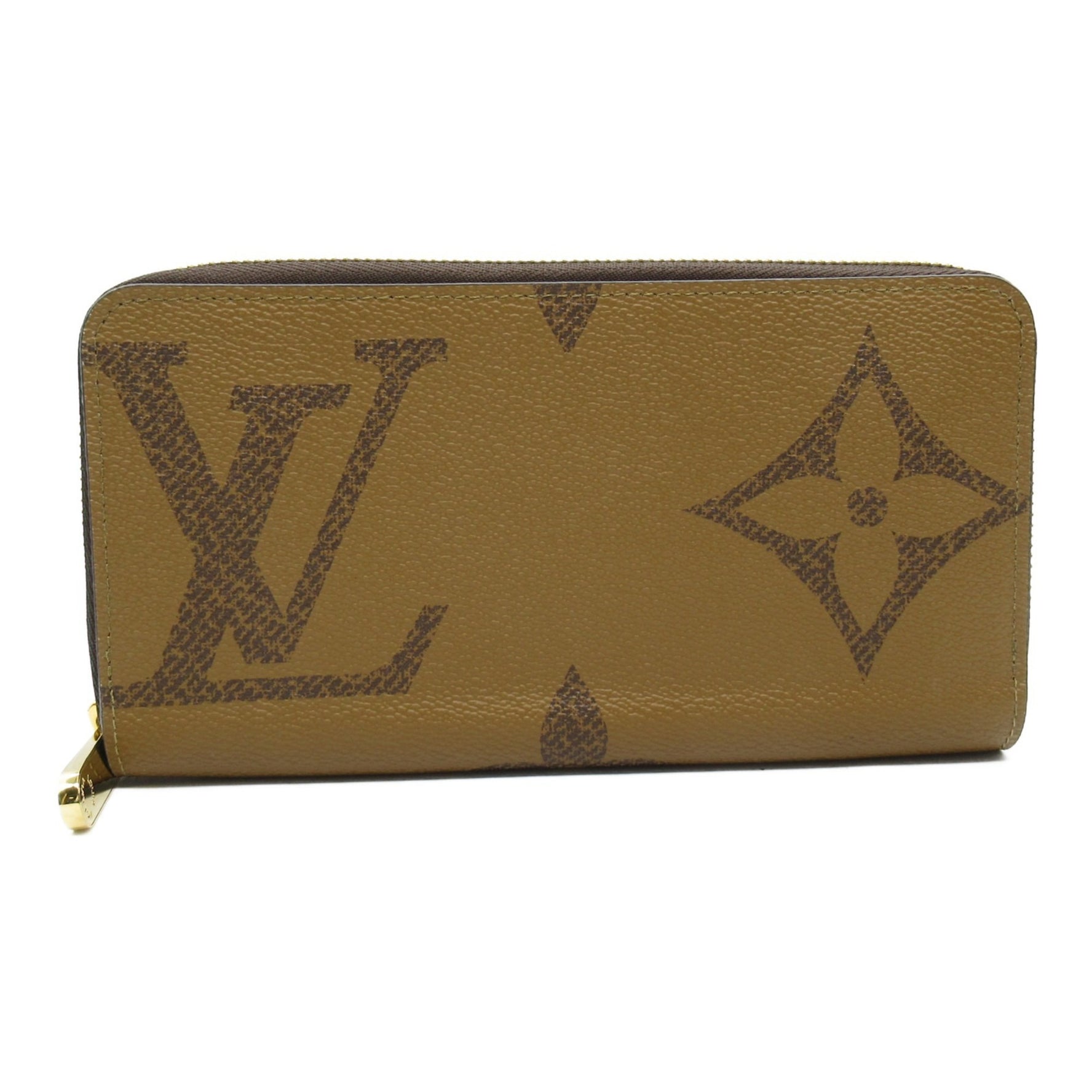 Louis Vuitton Zippy Wallet Round Long Coated Canvas Monogram Giant Reverse Men's