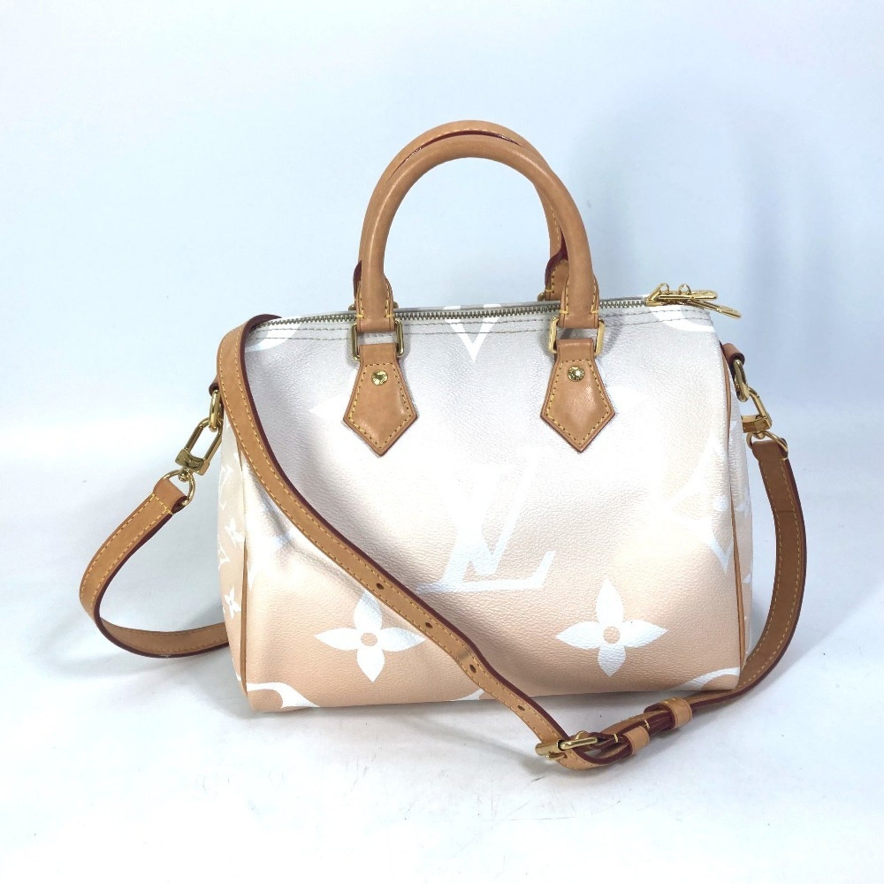 Louis Vuitton Monogram Giant Gradient Speedy Bandouliere 25 Mini Boston Bag Shoulder Handbag Canvas Blue