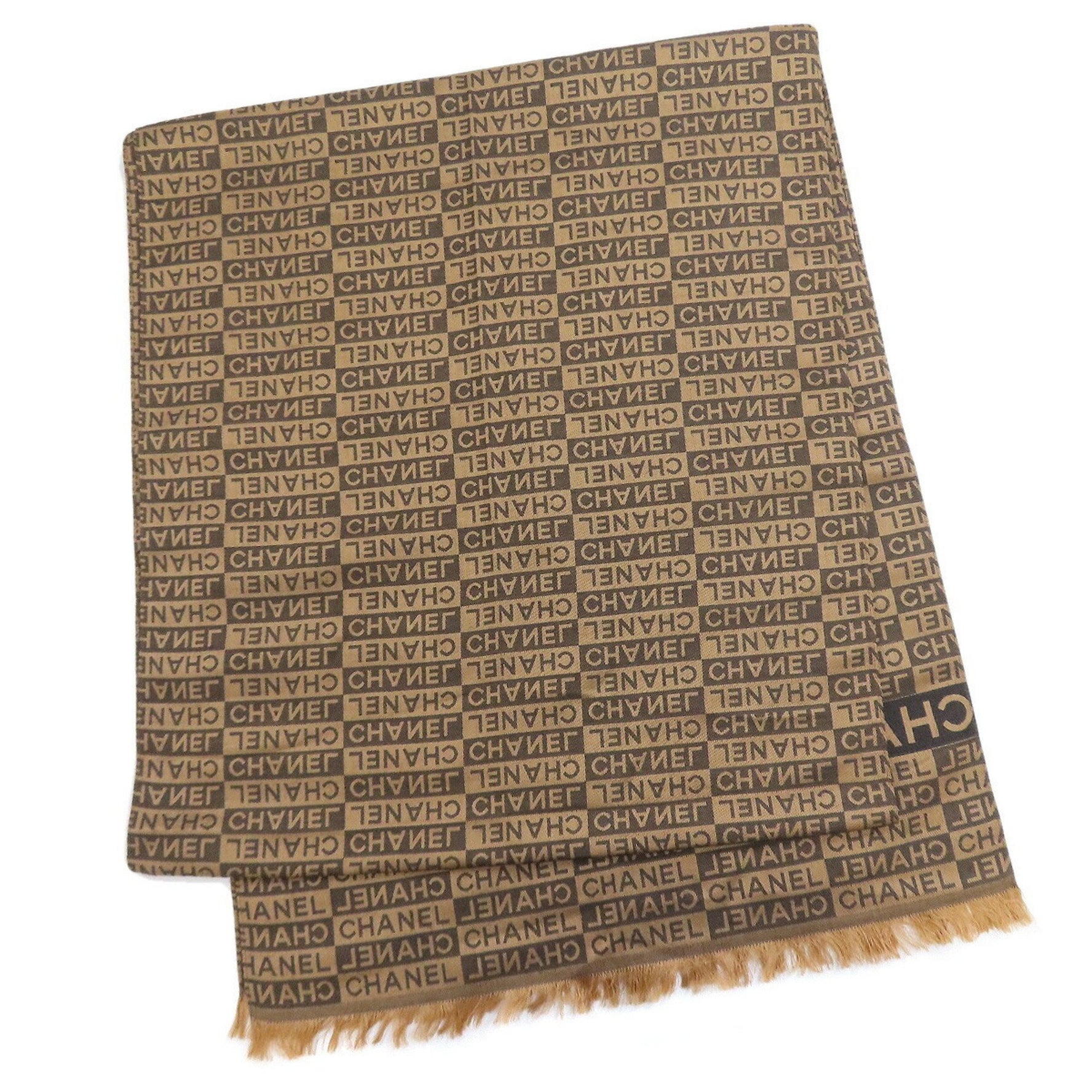 CHANEL Scarf Silk Wool