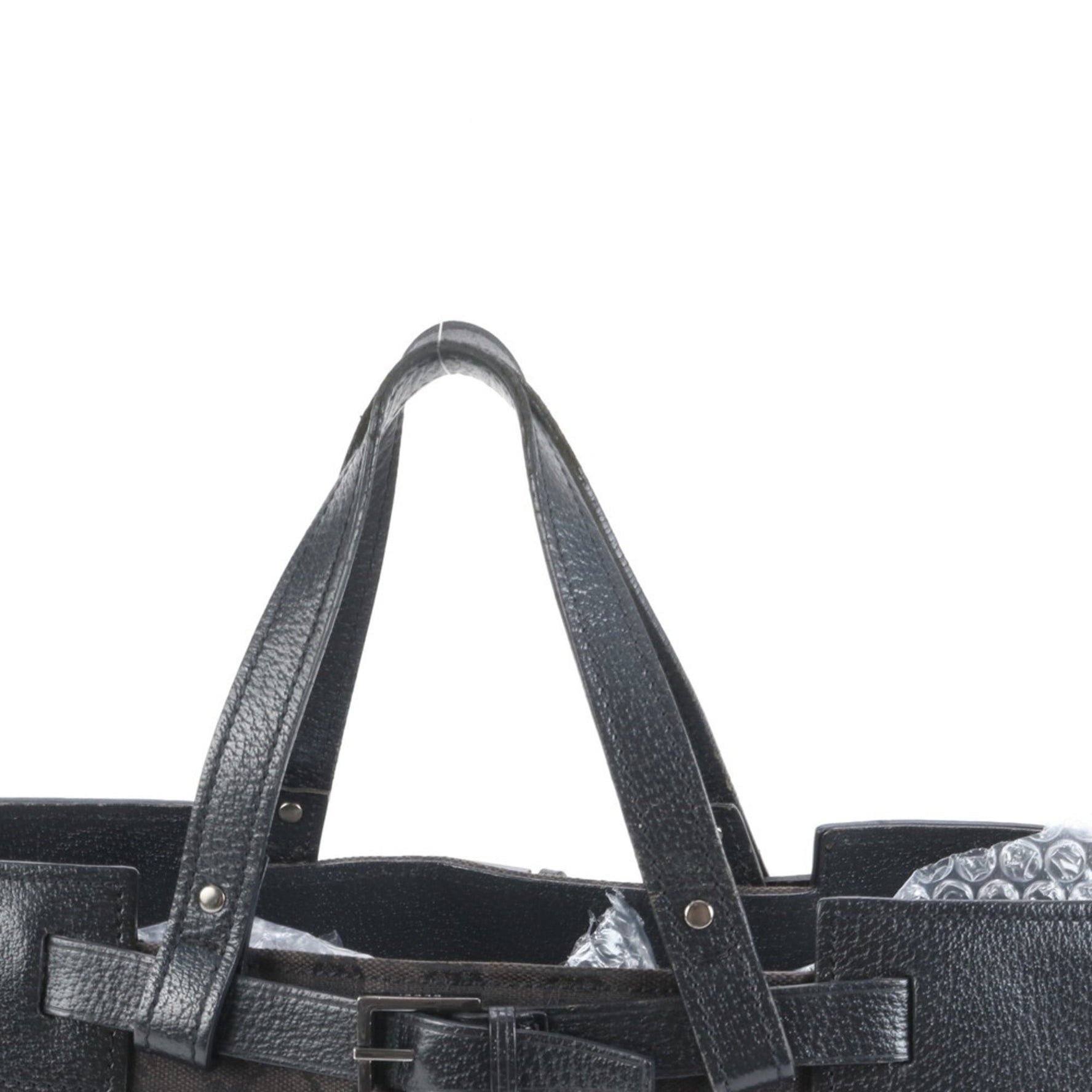 Gucci GG Canvas Leather Tote Bag Shoulder Business