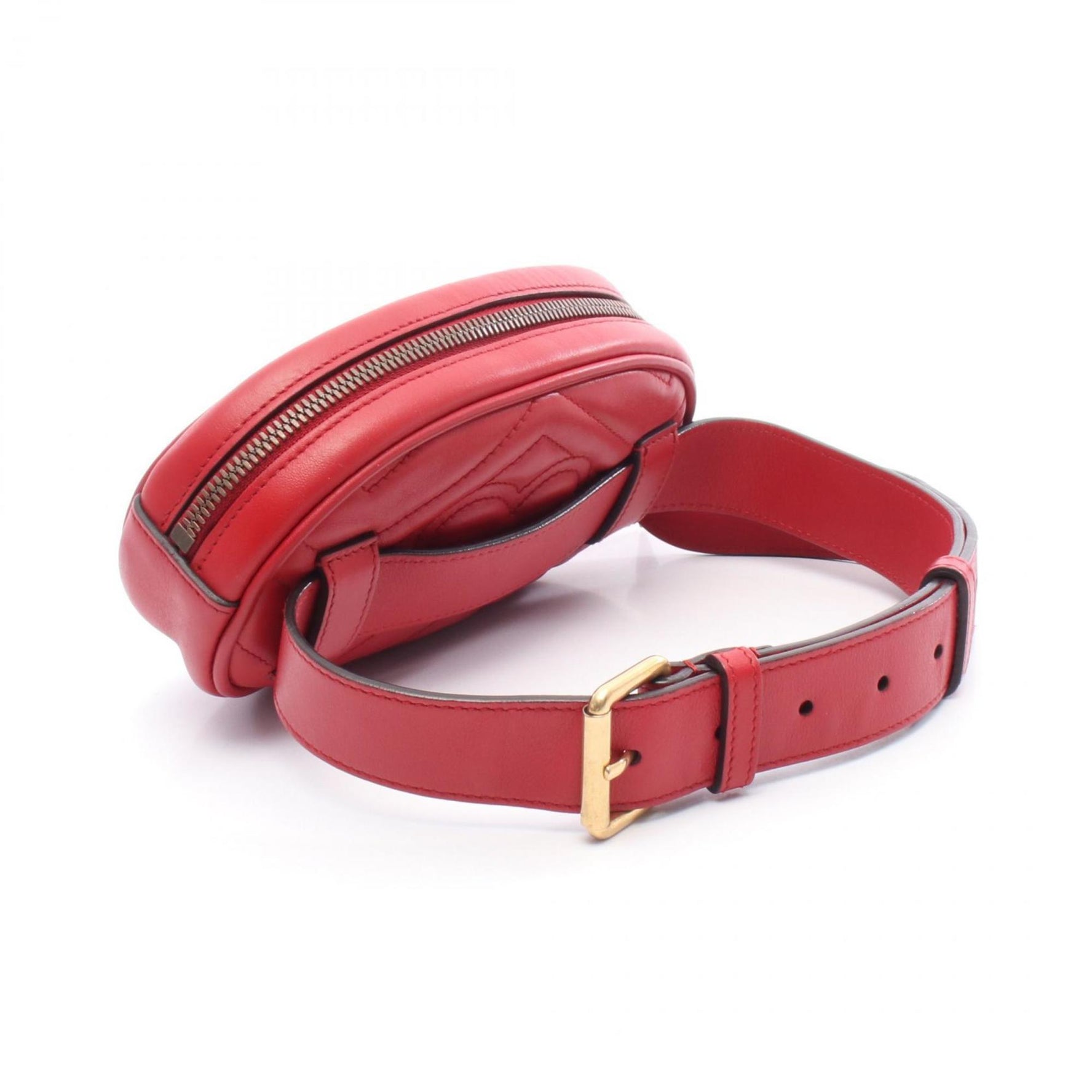 Gucci GG Marmont Waist Bag, Leather, Red
