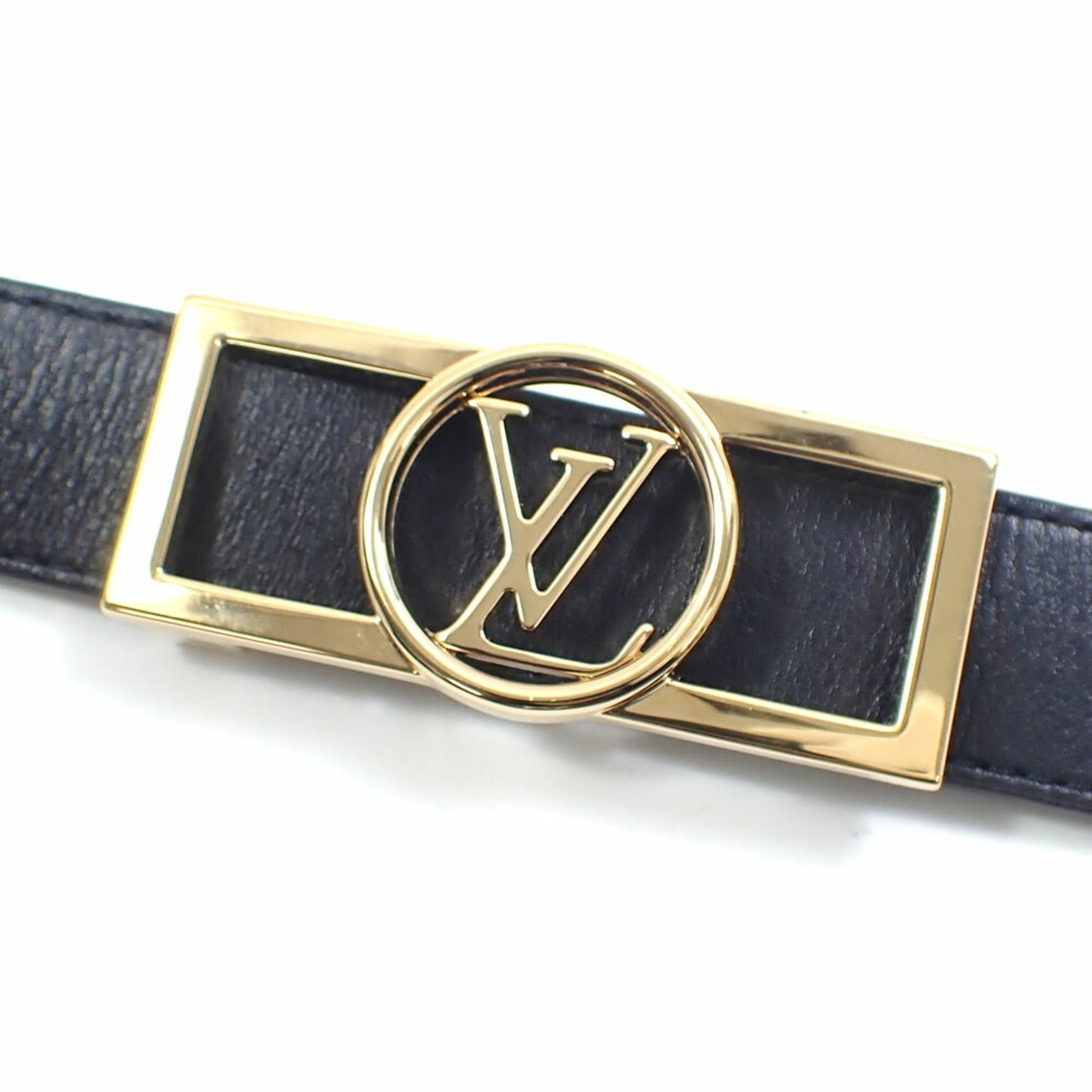 Louis Vuitton Dauphine Reversible Belt, 34 inches Monogram Reverse, Plain Calf Leather
