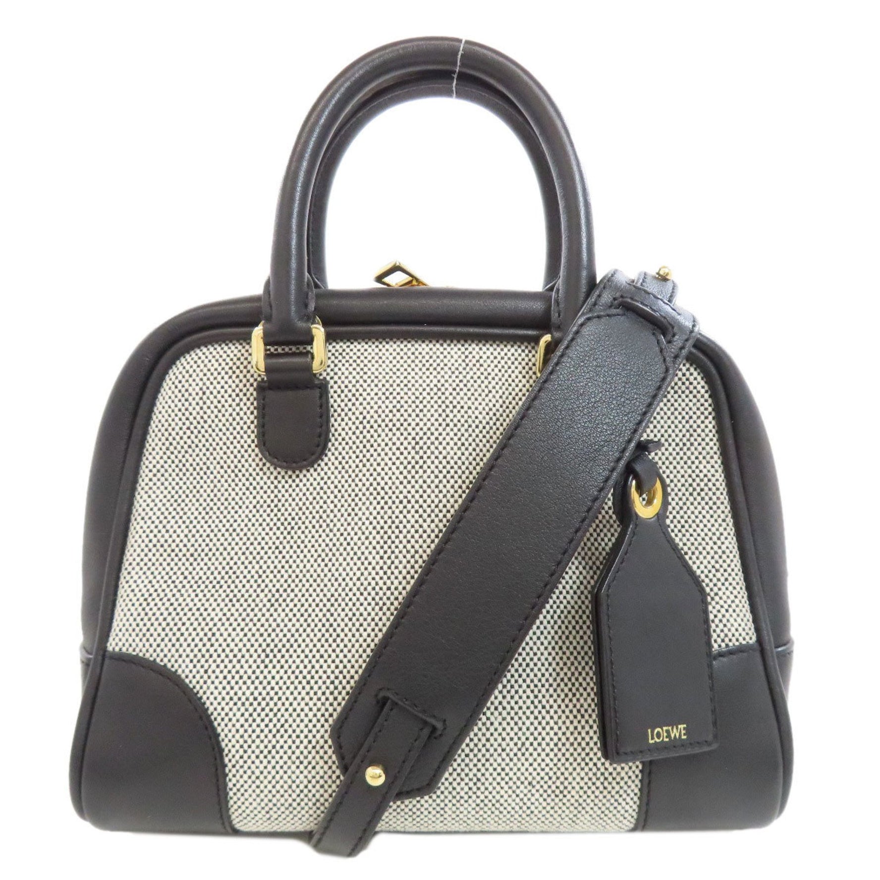 Loewe handbag canvas leather ladies