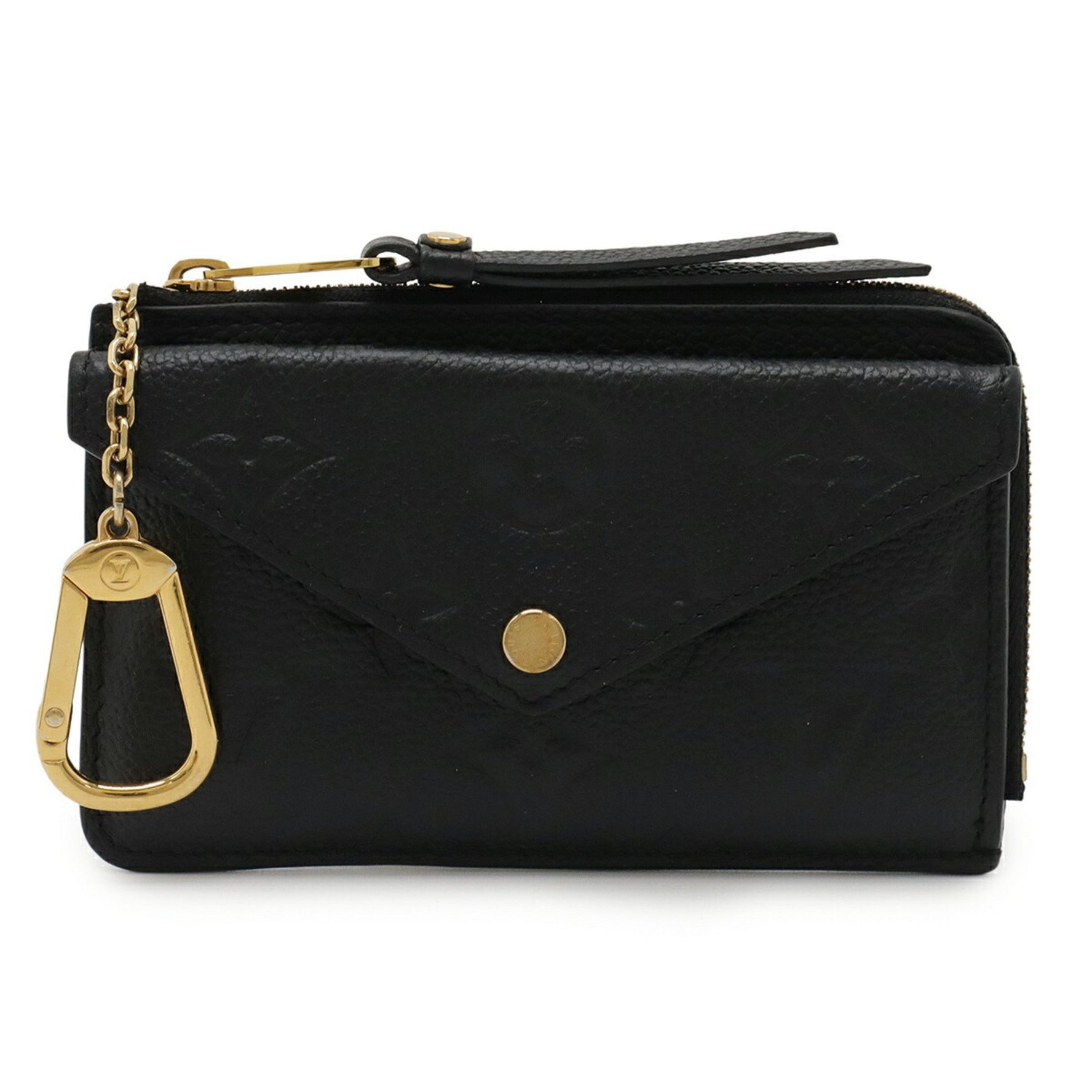 Louis Vuitton Monogram Empreinte Porte Carte Recto Verso Coin Case, Card Noir, Black