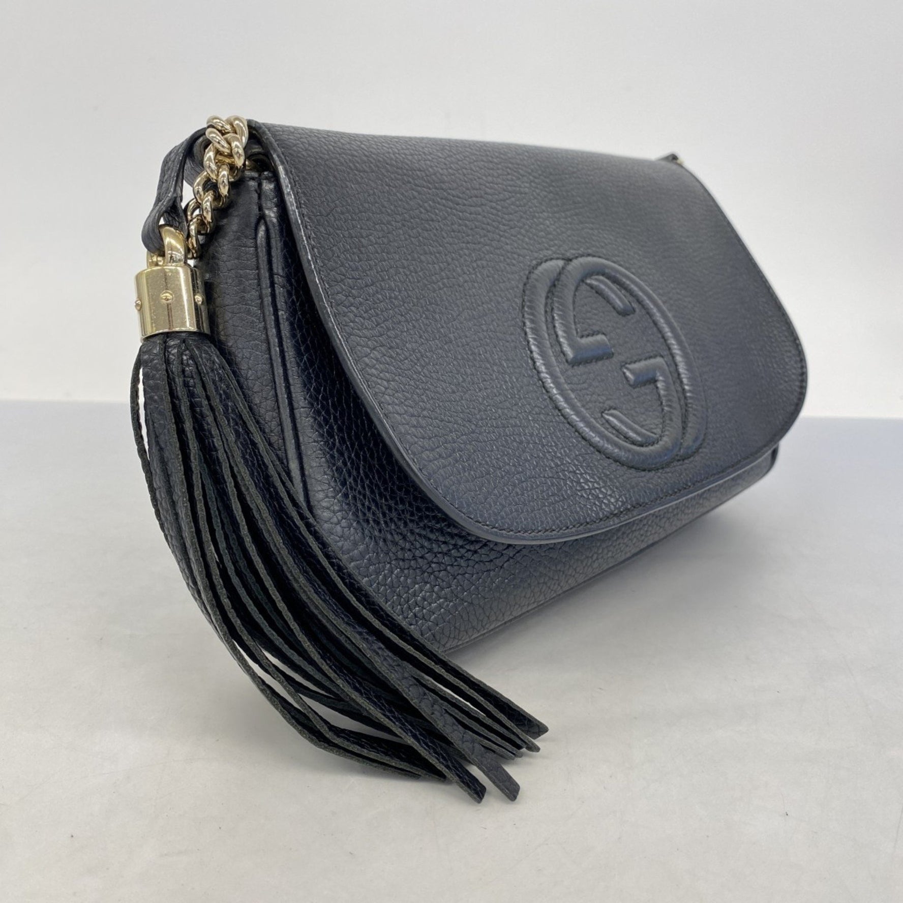 Gucci Soho Shoulder Bag Leather Champagne
