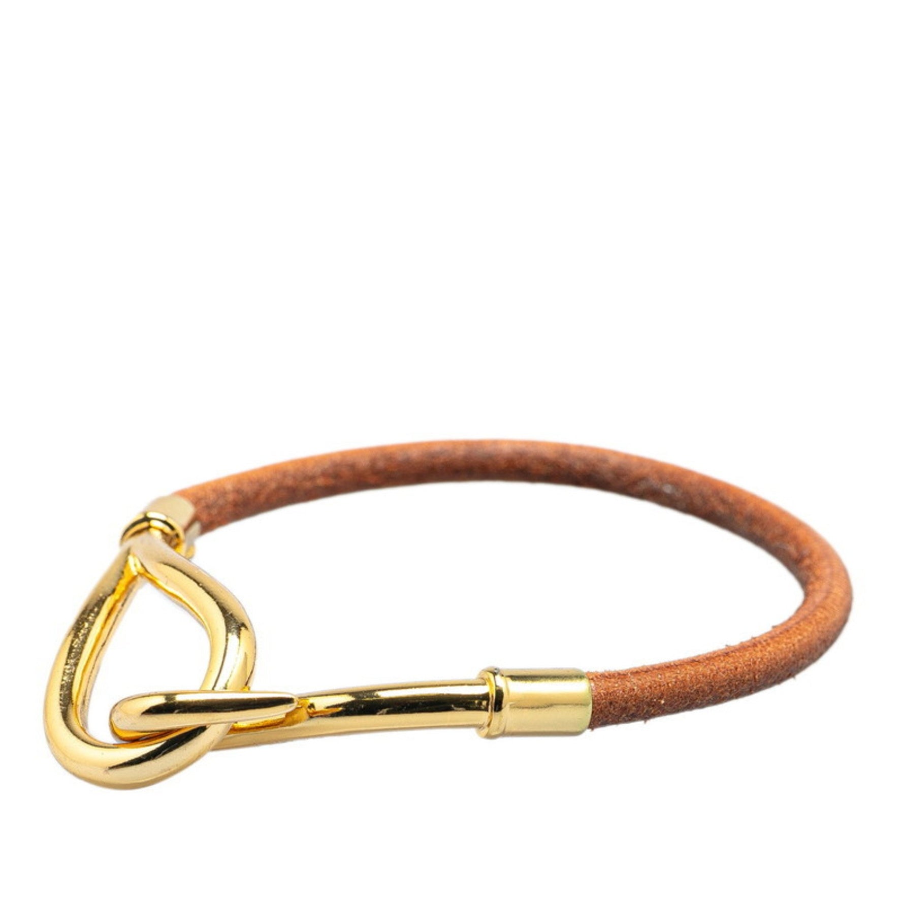 Hermes Jumbo Bracelet, Leather, Plated
