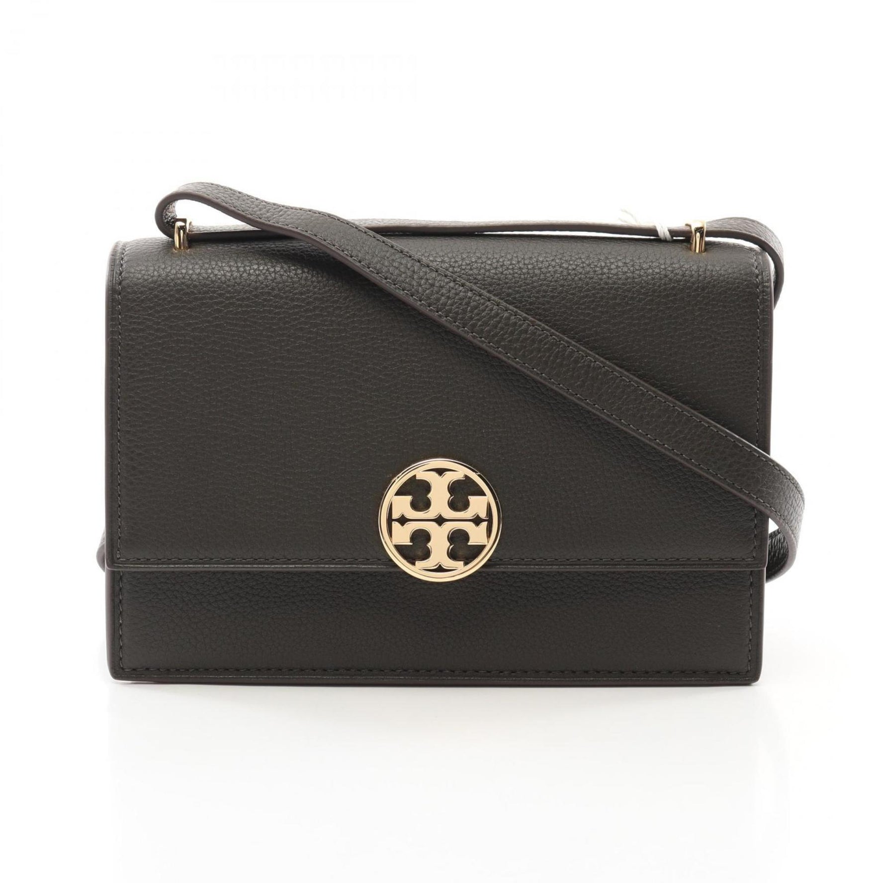 Tory Burch MILLER Leather Shoulder Bag Women's Black