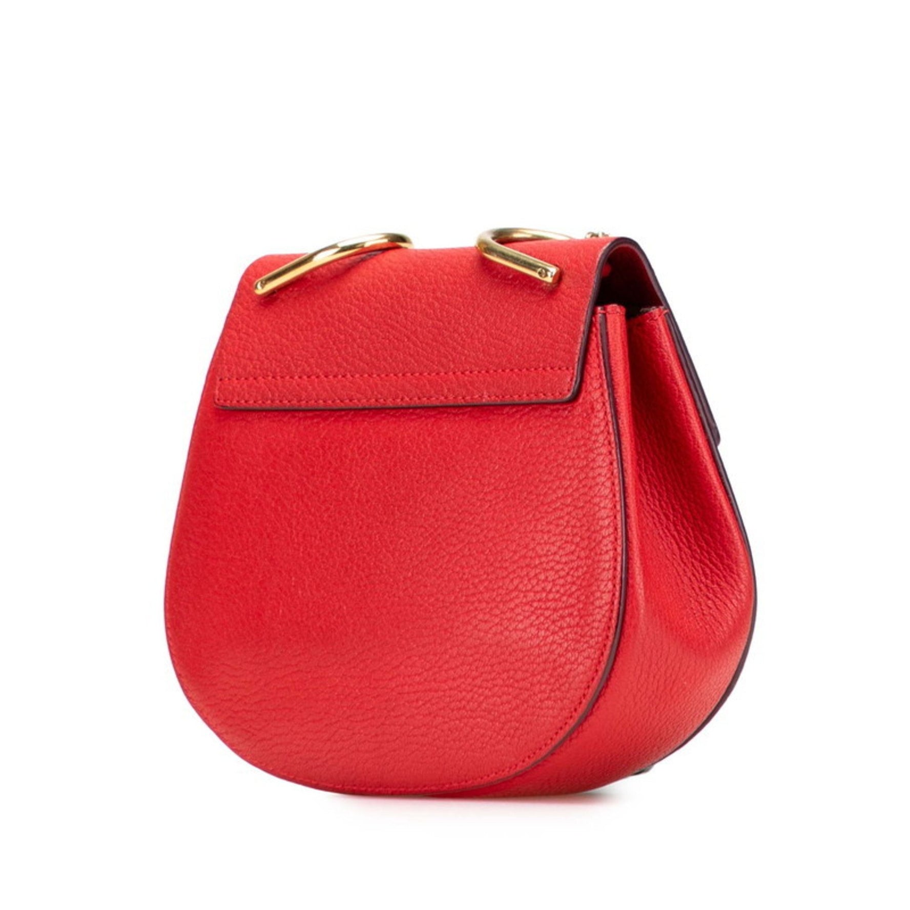 Chloé Chloe Drew Crossbody Chain Shoulder Bag in Red Leather