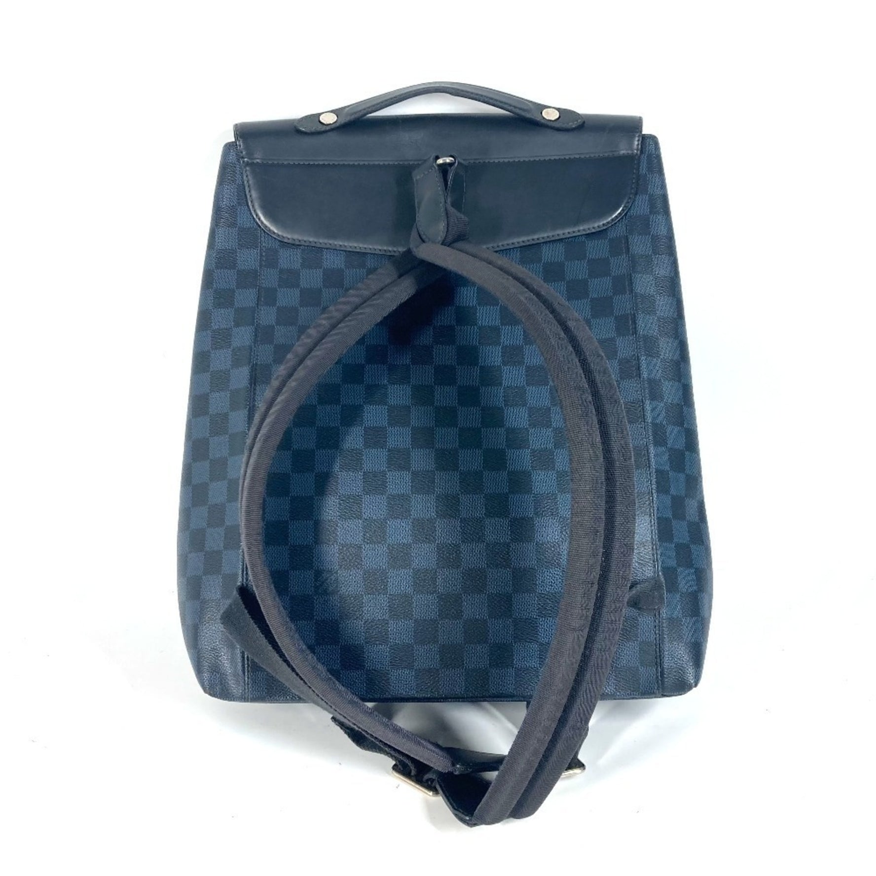 Louis Vuitton Damier Cobalt Newport Bag Backpack Flap Rucksack Canvas Men's