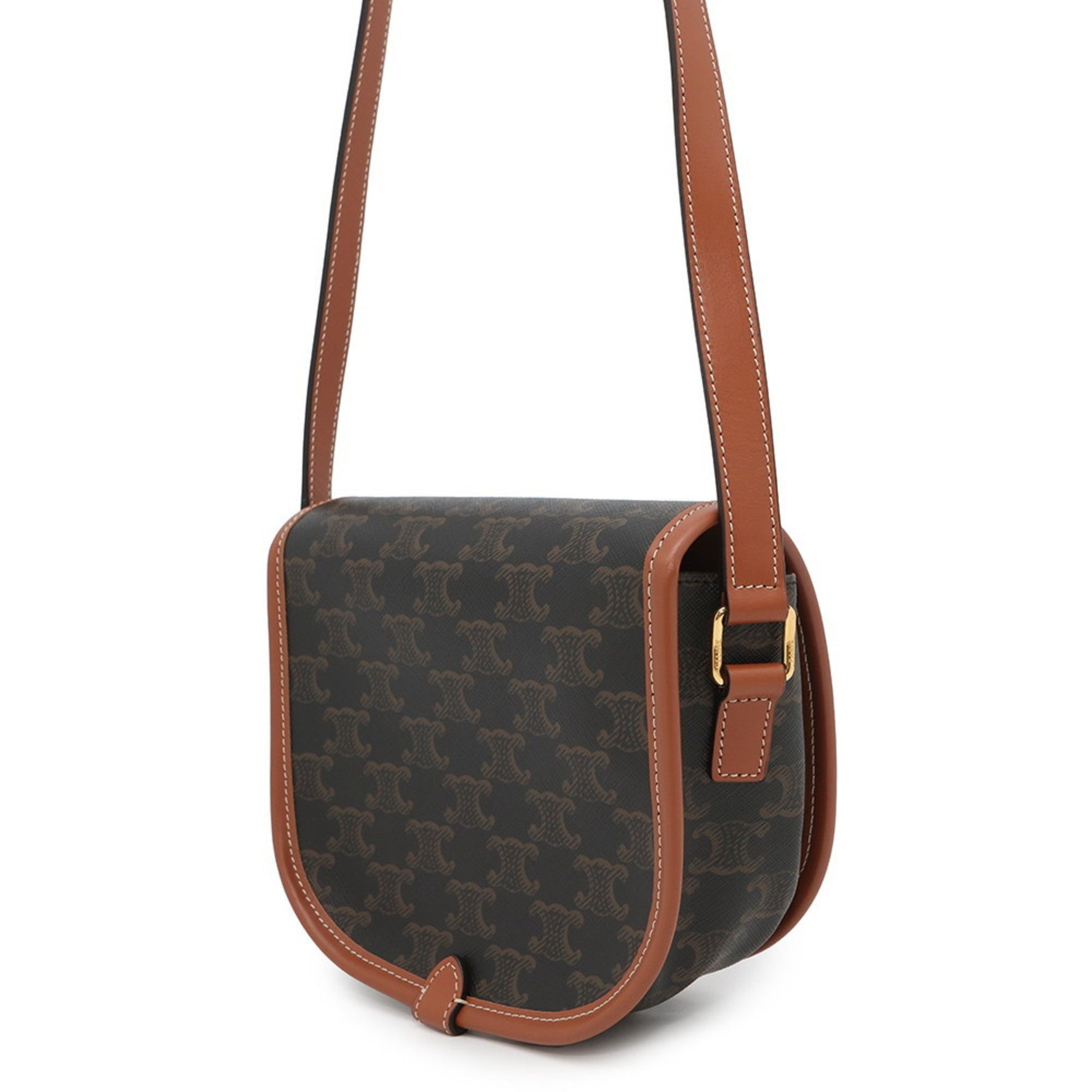 Celine Shoulder Bag Triomphe Falco Medium Brown
