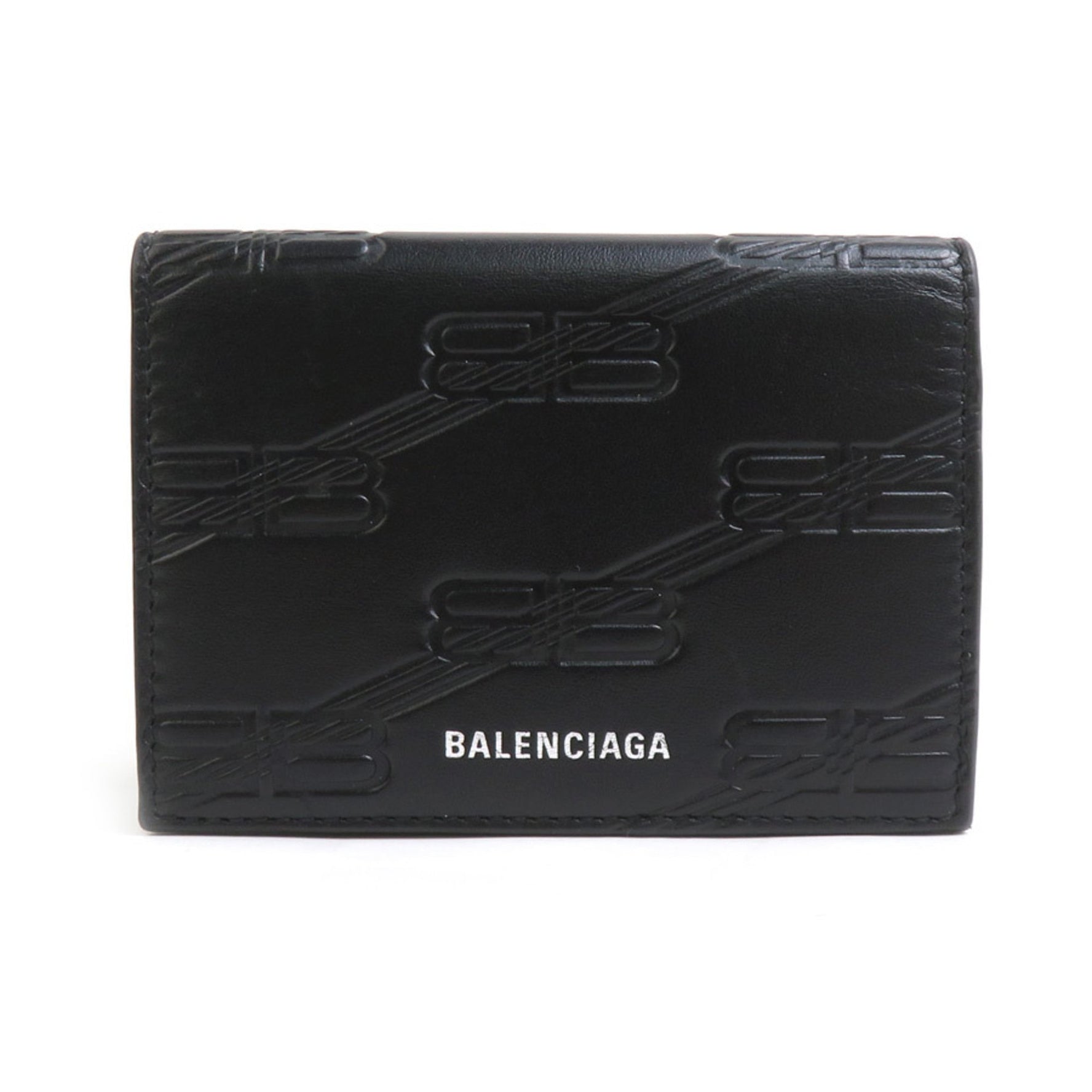 BALENCIAGA Tri-fold Wallet Leather Men's