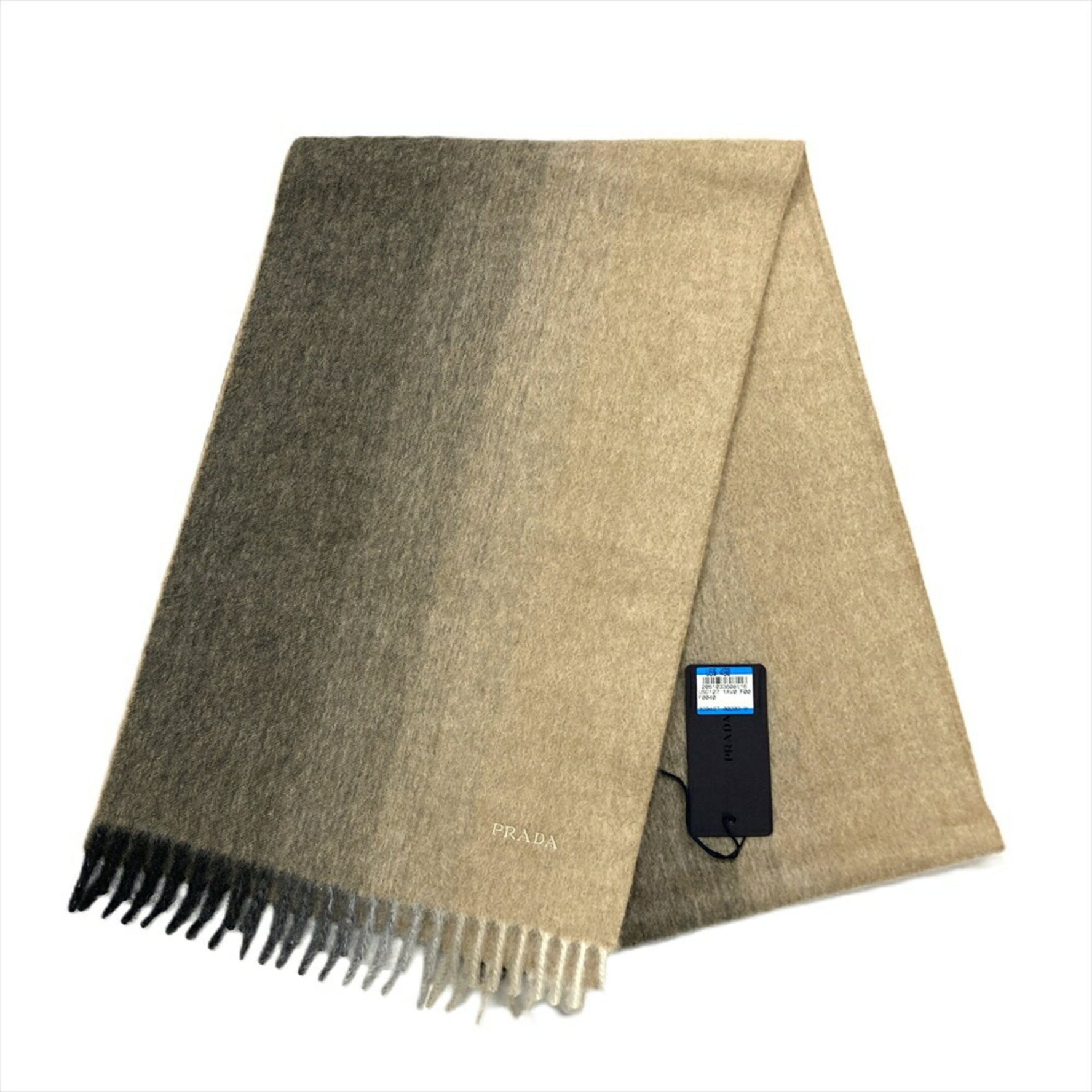 PRADA Scarf Cashmere Beige Gradient Muffler