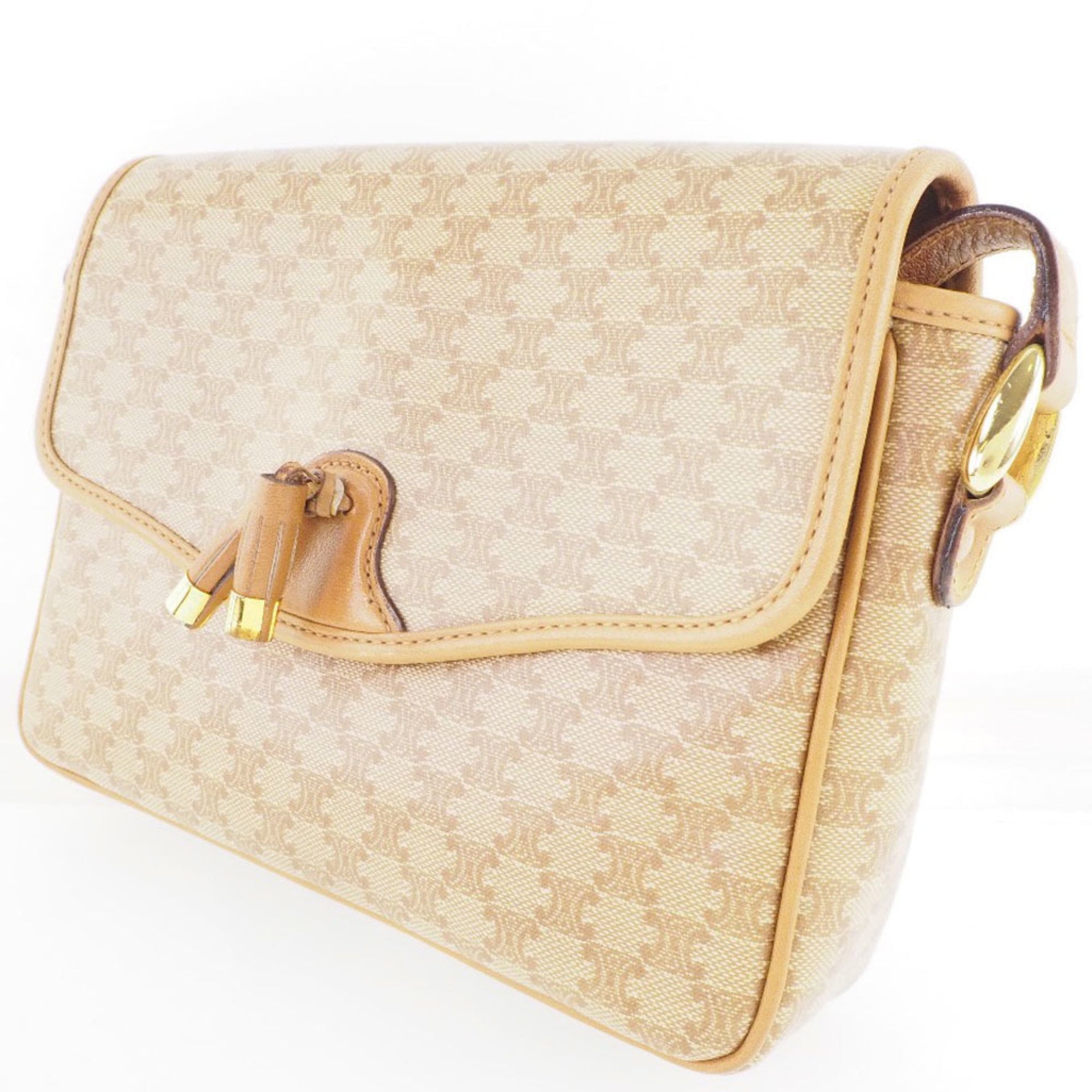 Celine Old Macadam Pattern PVC Shoulder Bag