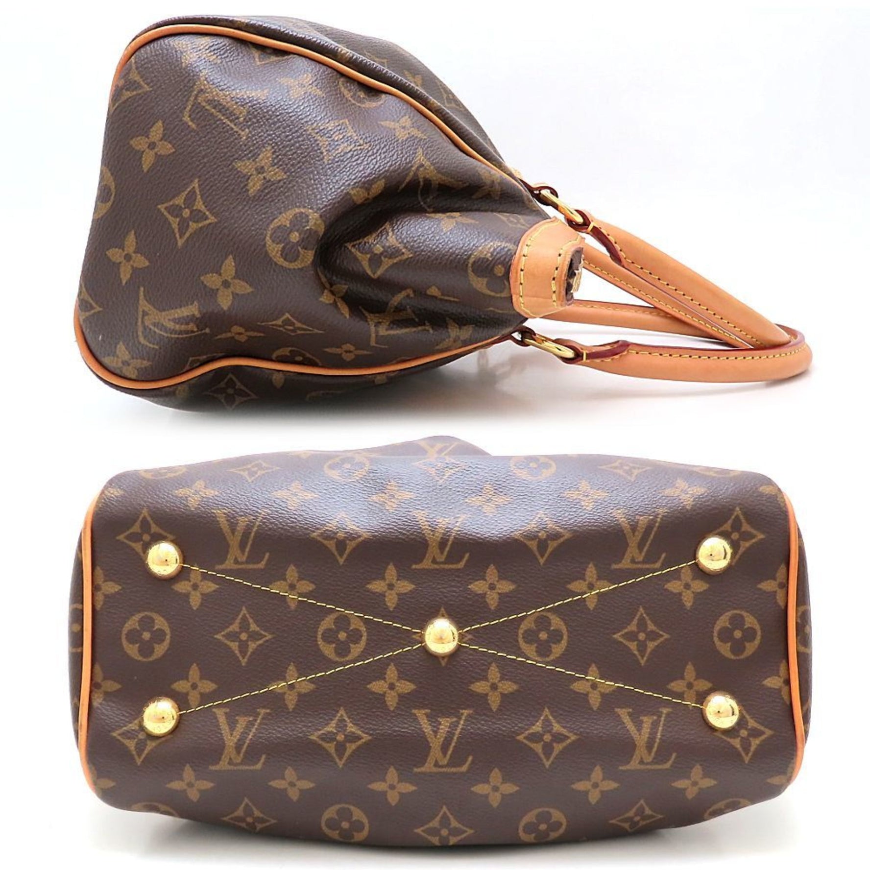 LOUIS VUITTON Monogram Tivoli PM Handbag, Brown