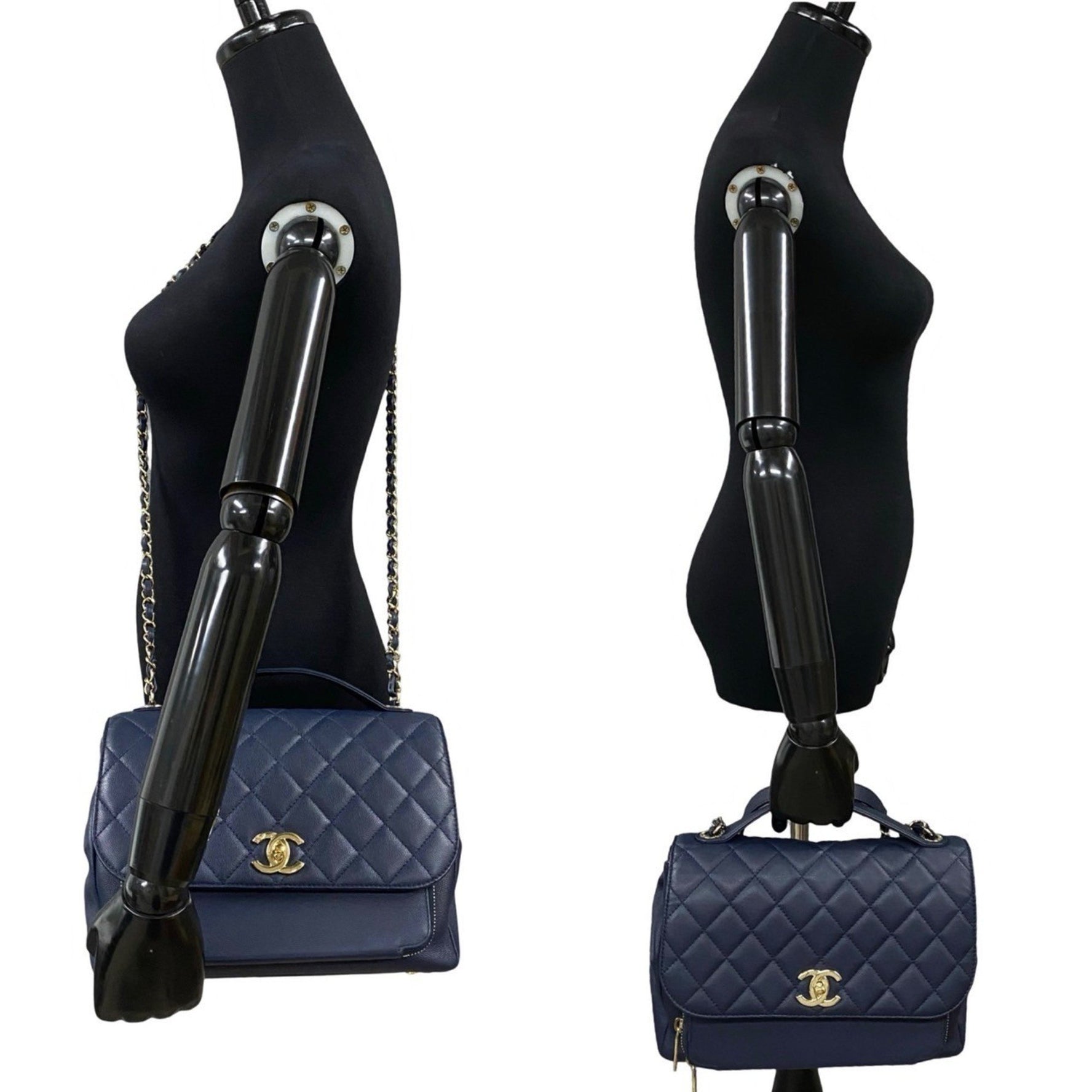 CHANEL Business Affinity Matelasse Caviar Skin Shoulder Bag