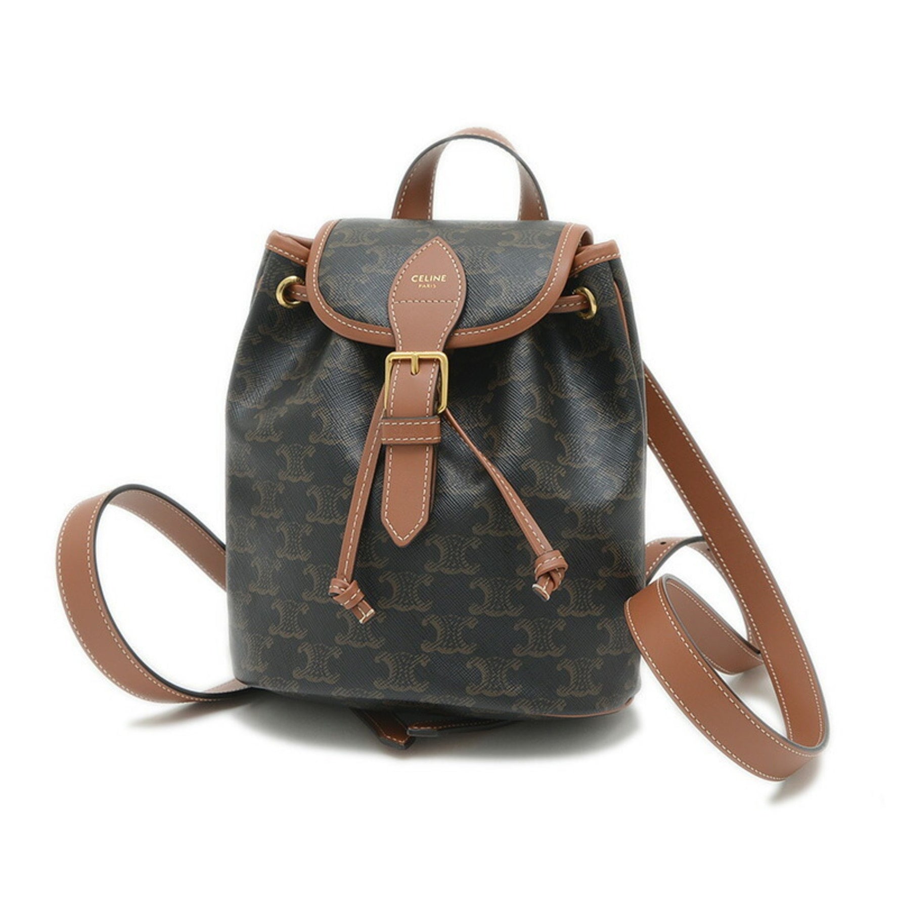 Celine Triomphe Mini Falco Backpack Tan