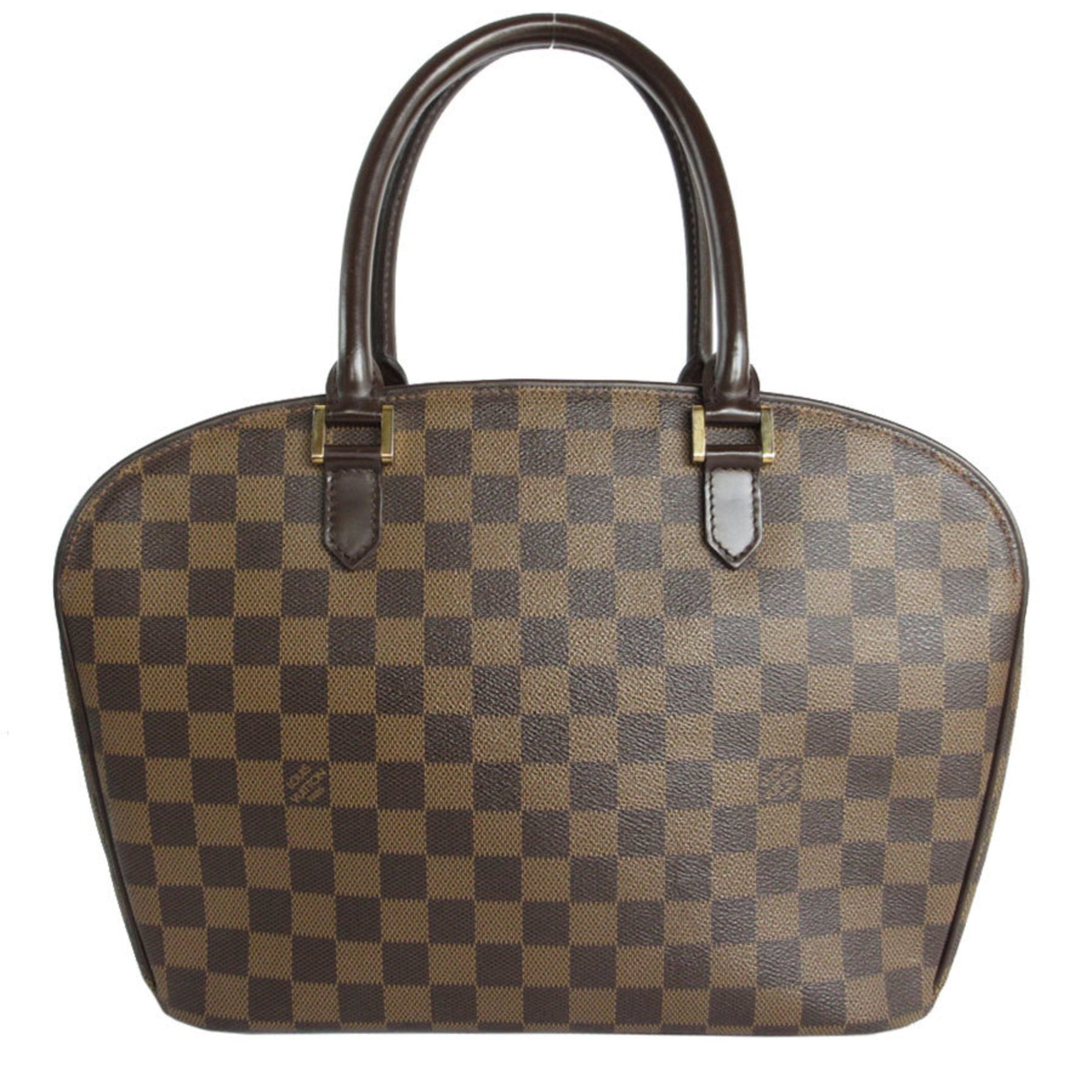 Louis Vuitton Handbag Damier Saria Horizontal Canvas Brown Gold