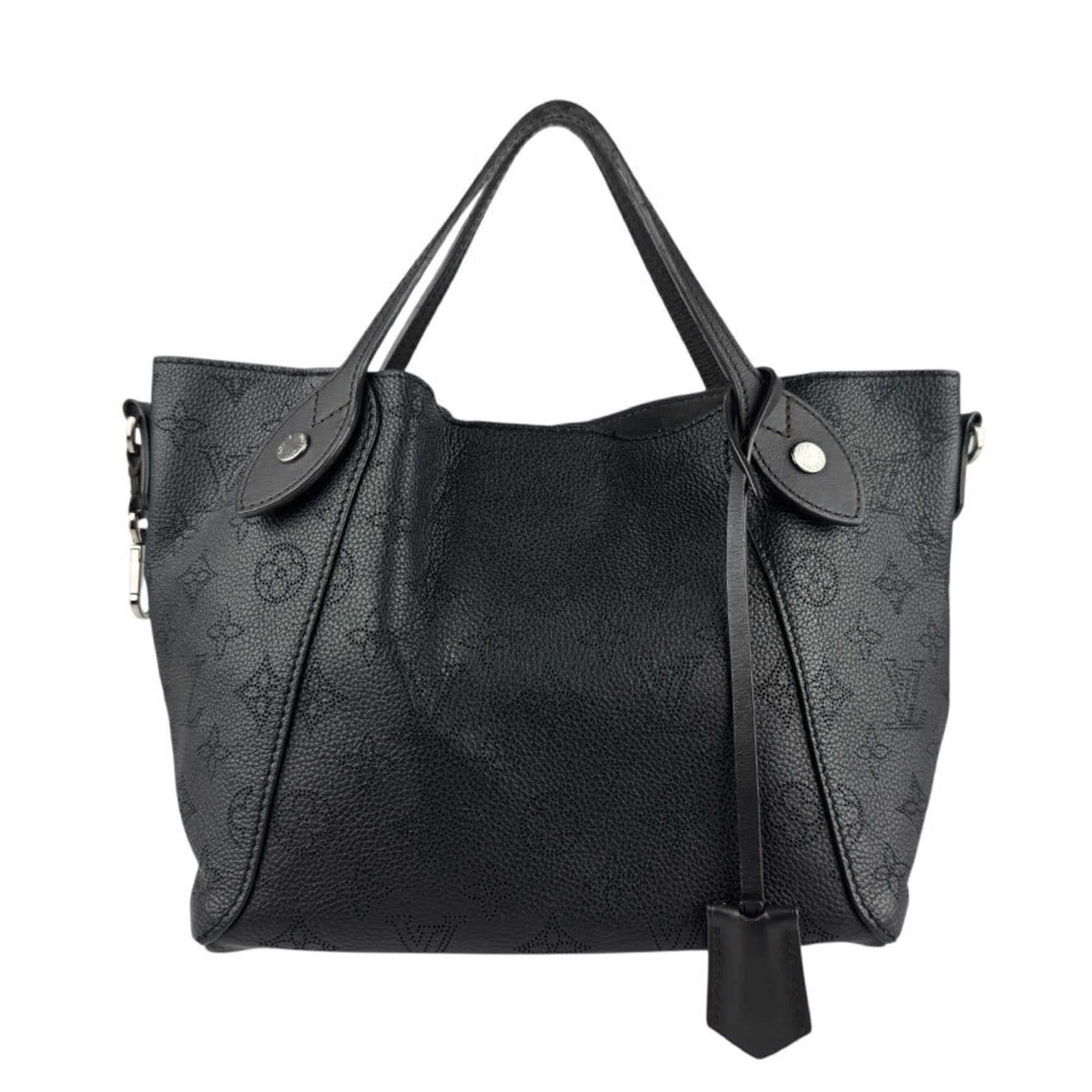 Louis Vuitton Monogram Mahina Hina PM Handbag/Shoulder Bag, Black/Dark Brown