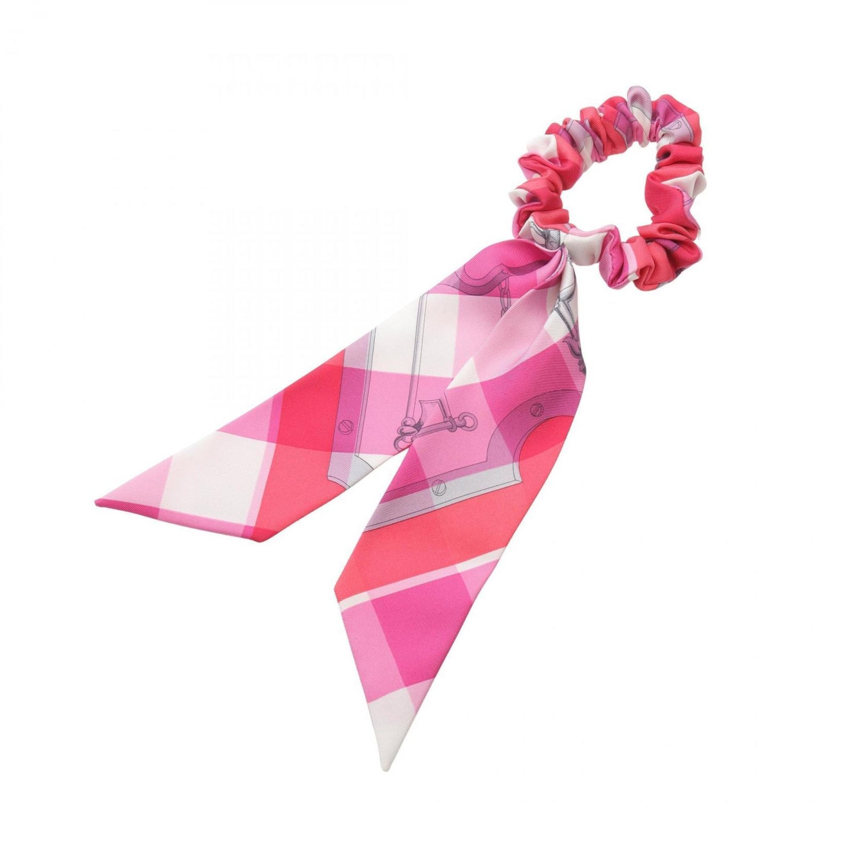Hermes Hermès Bella Mors et Gourmettes Silk Scrunchie Accessory Pink/Multicolor