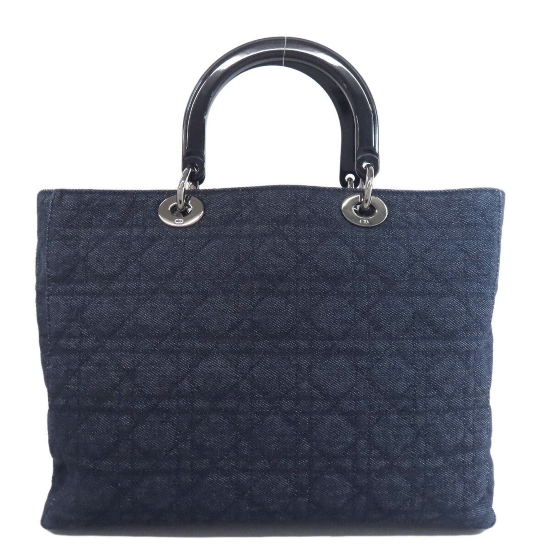 Christian Dior Lady Cannage Tote Handbag Denim