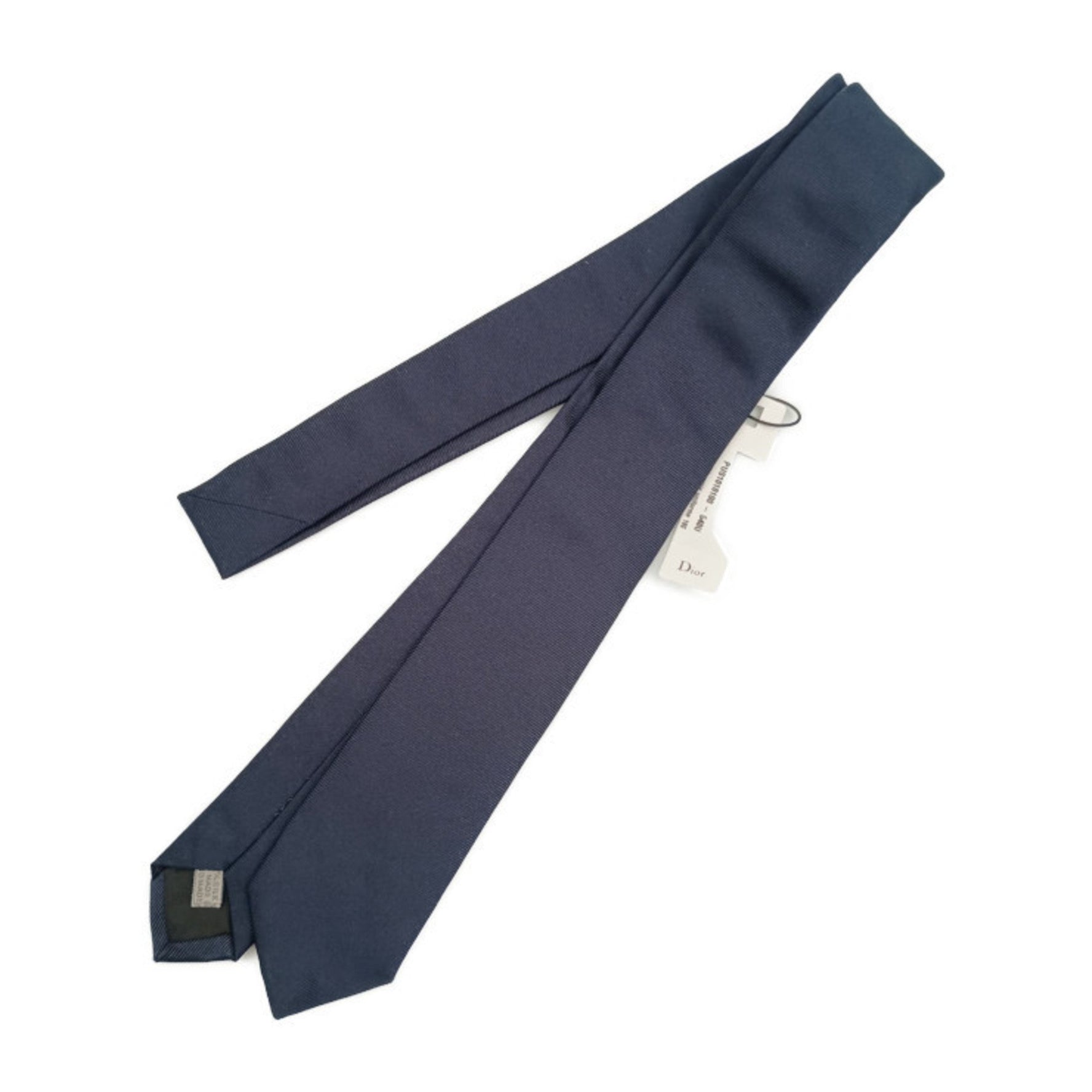 Christian Dior Dior tie Marine 100% silk narrow