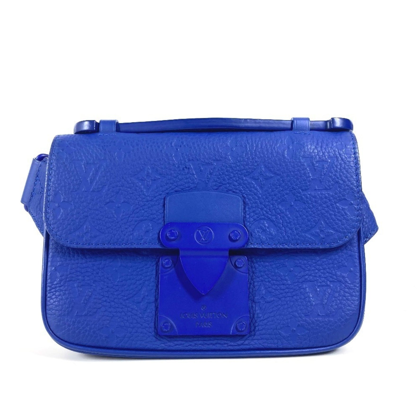 Louis Vuitton Monogram Taurillon S Rock Sling Bag, Belt Cross Shoulder Body Leather, Men's