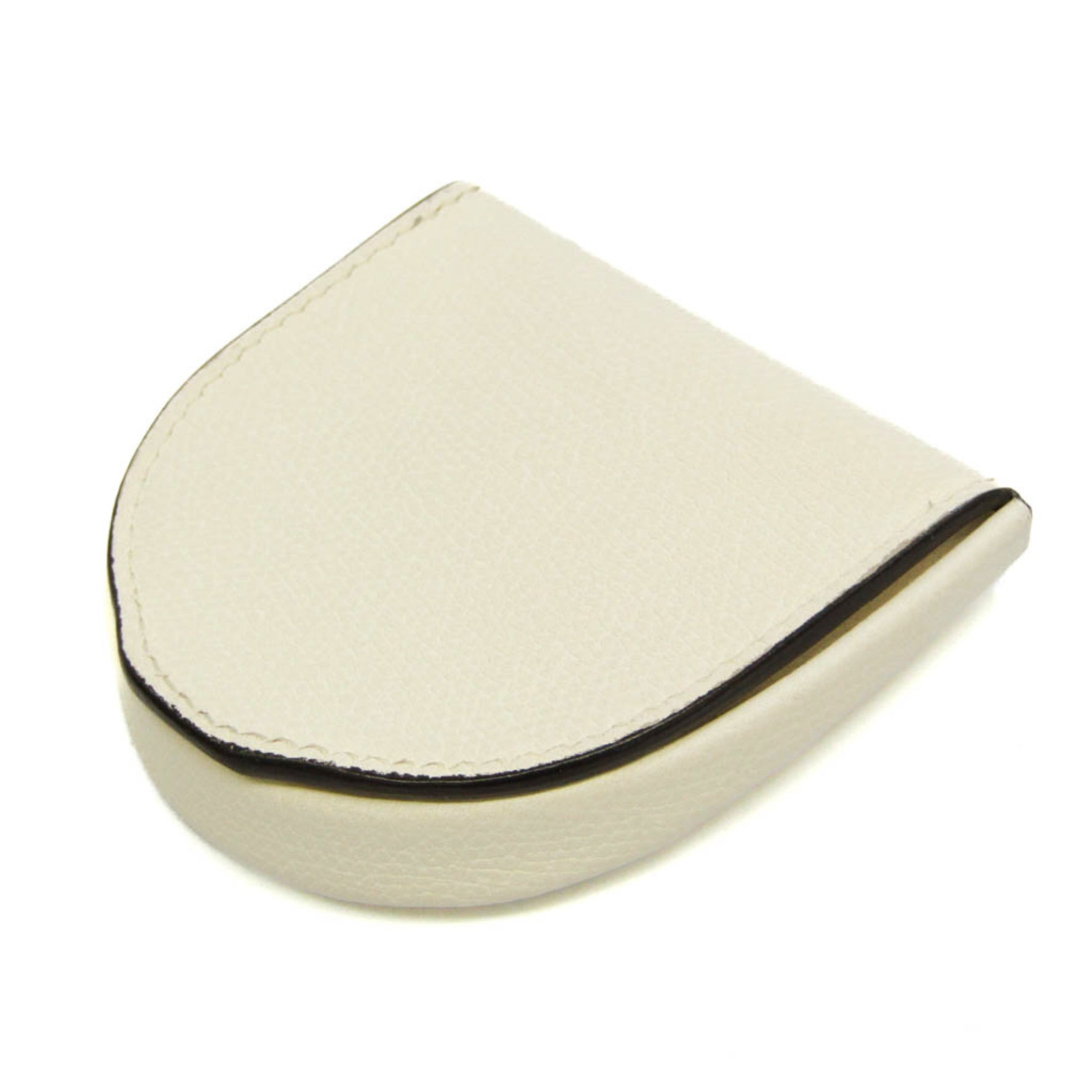 Valextra V0L89 Women,Men Leather Coin Purse/coin Case Off-white