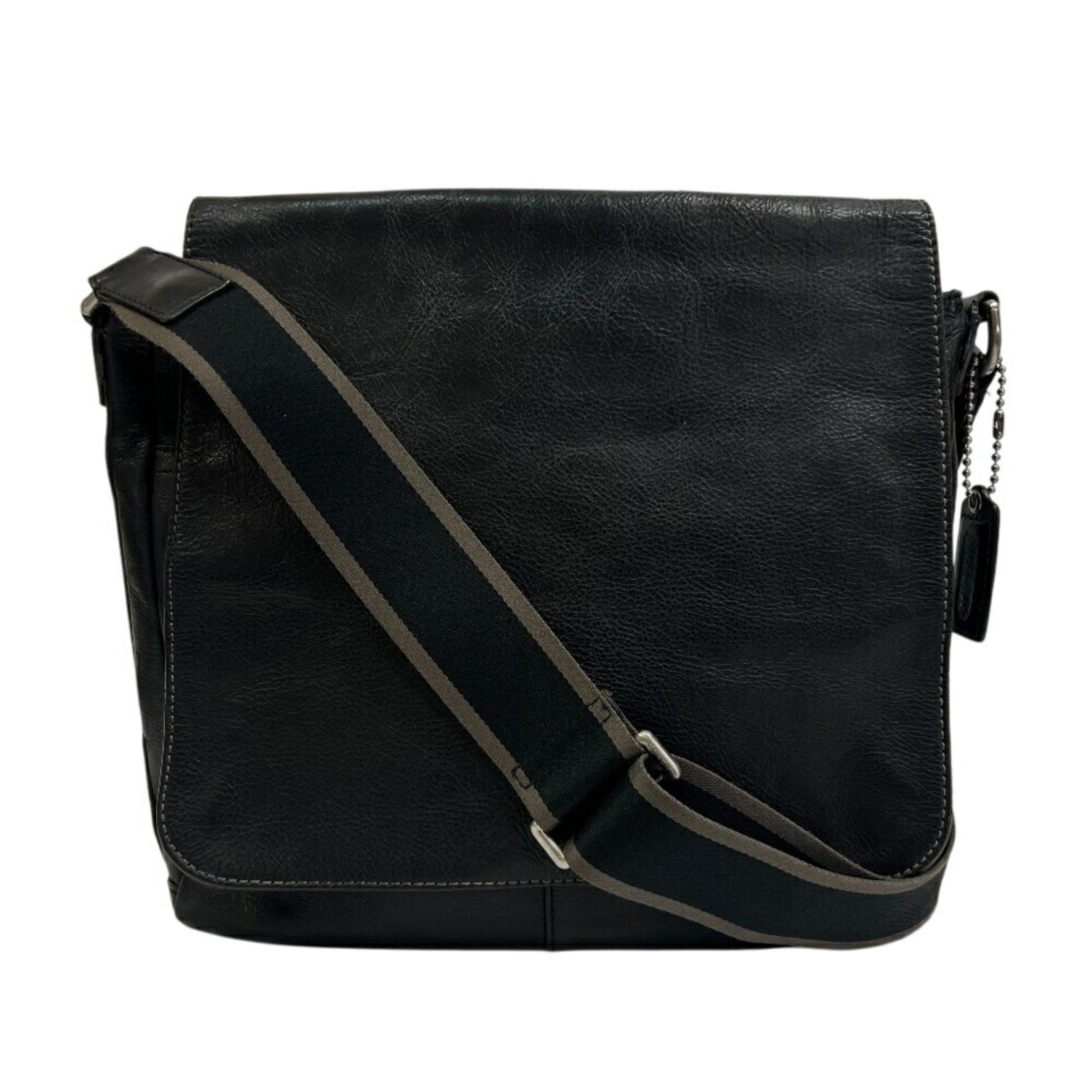 COACH F70555 Shoulder Bag, Women's, Black, Men's