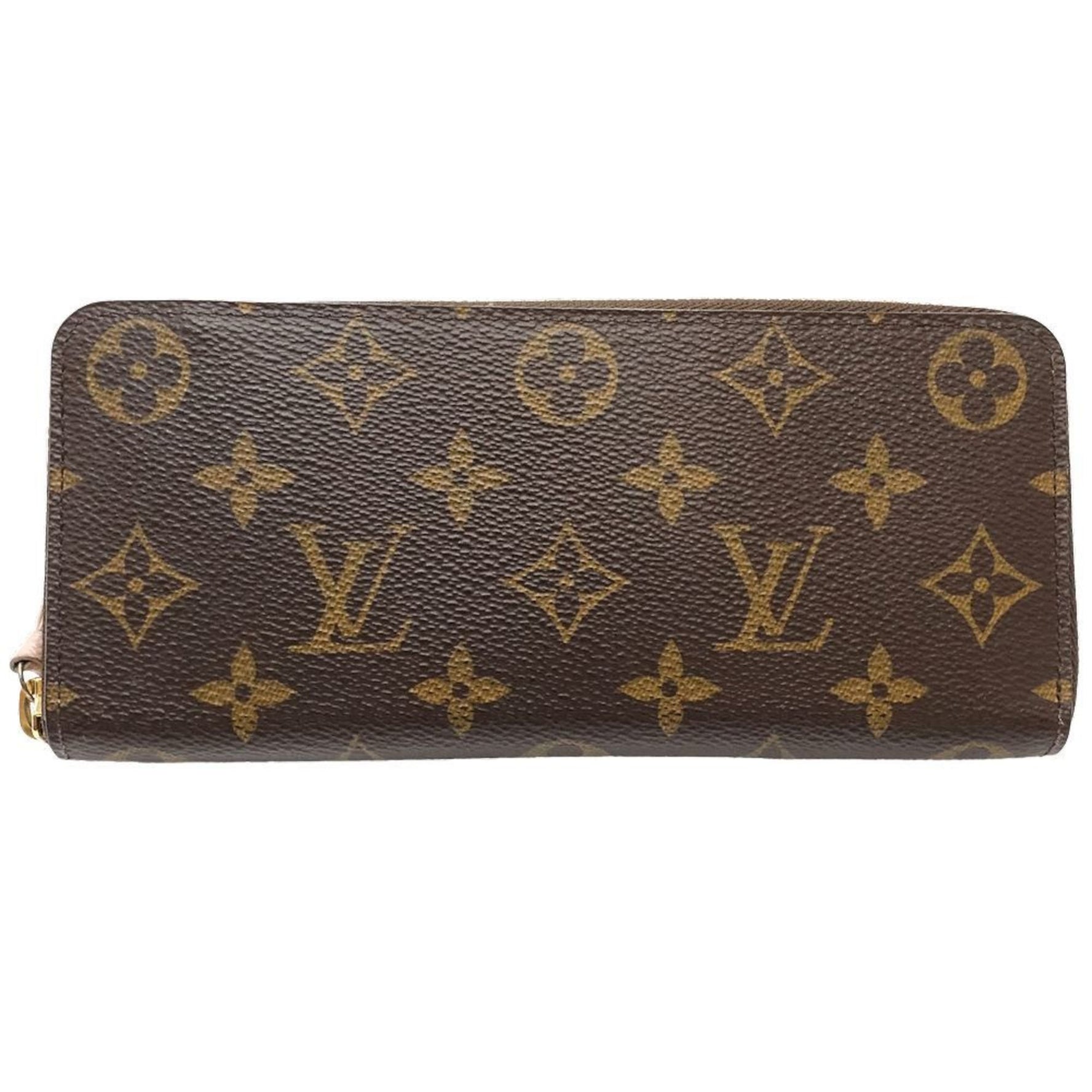 Louis Vuitton Monogram Long Wallet Portefeuille Clemence Brown
