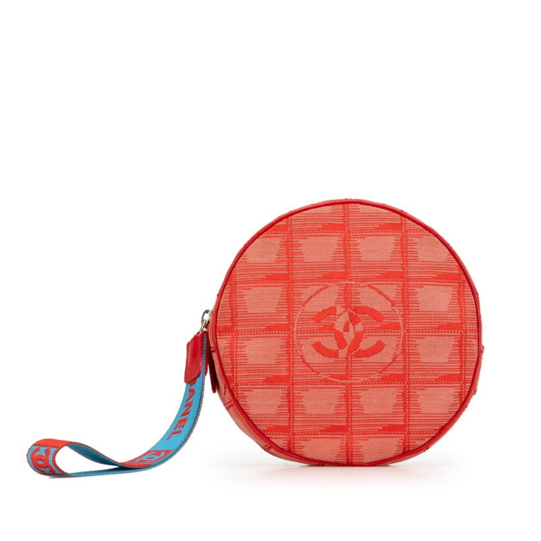 Chanel New Travel Line Coco Mark Pouch, Red Canvas